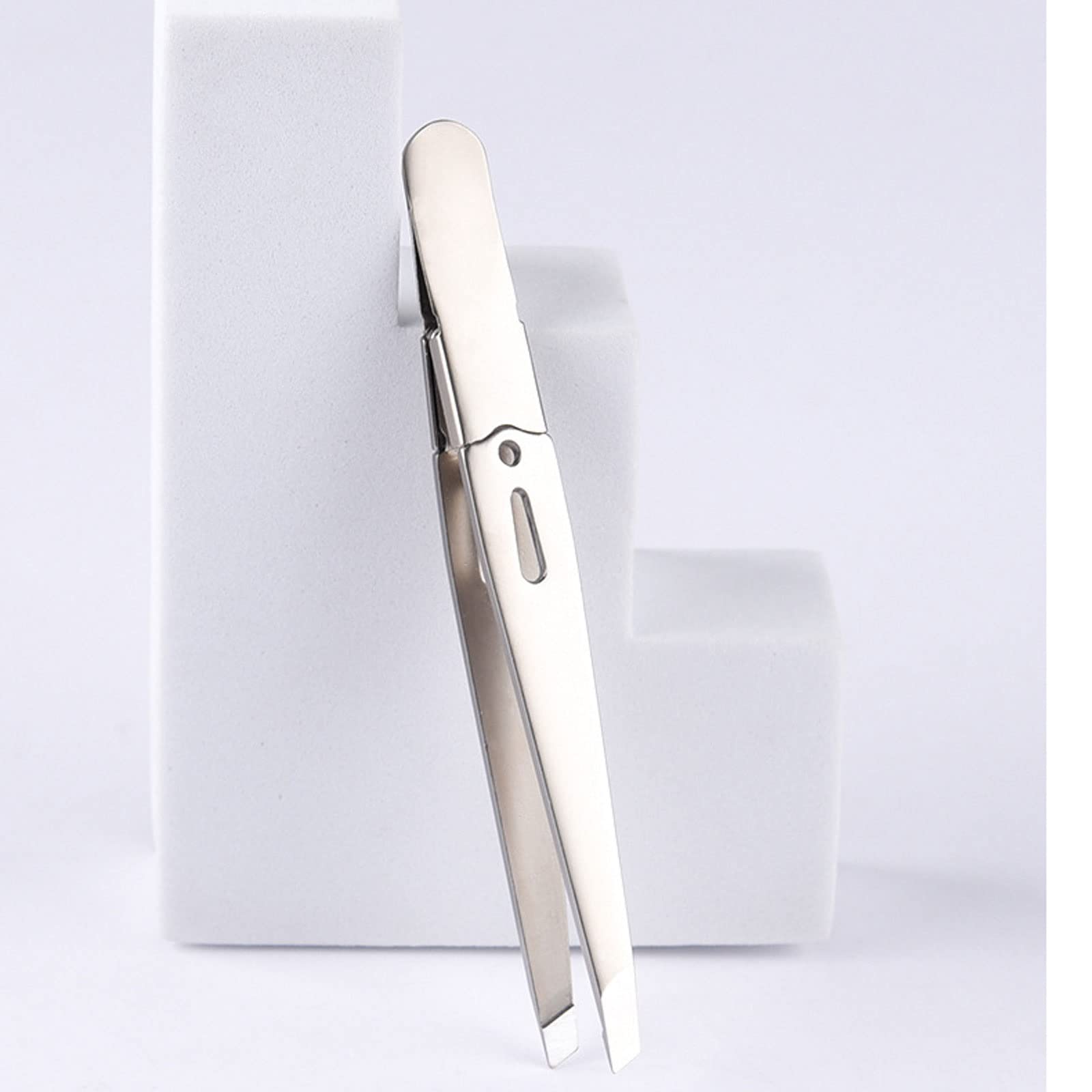 Premium Stainless Steel Slanted Eyebrow Tweezers for Hair Removal - Precise Beauty Tool for Eyebrow Shaping, Facial Hair & Makeup (Colorful Options) - Perfect for Home, Travel & Professional Salon Use