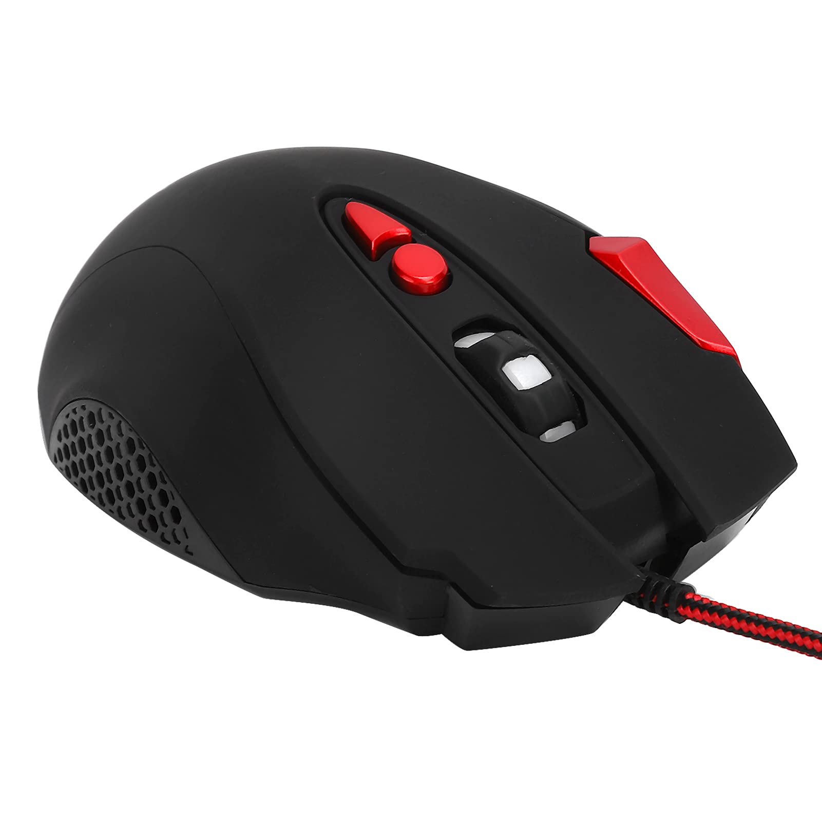 GOWENIC RGB Gaming Mouse USB Wired - 8 Programmable Buttons, 4 Adjustable DPI Speeds (800-6400), 7 Color Breathing Light Modes - Ergonomic Design for PC Gaming, Office Work & Graphic Design (Black)