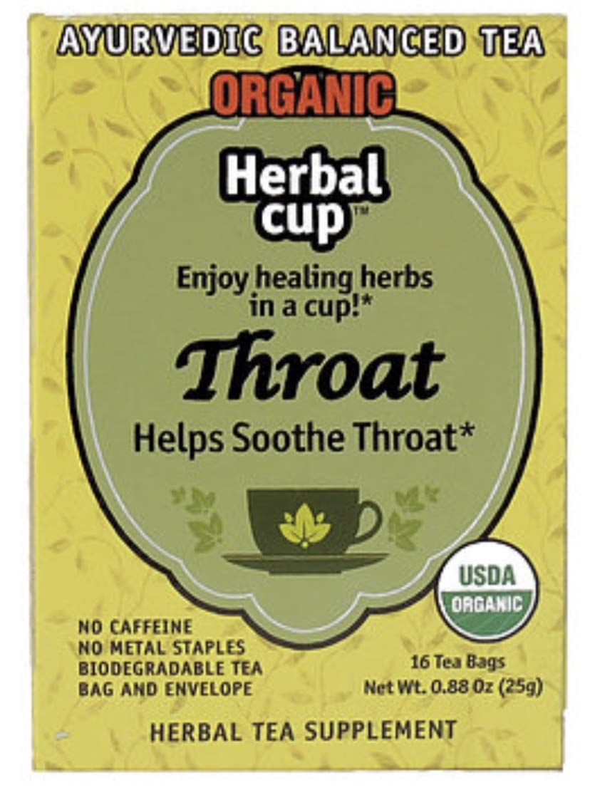 Organic Herbal Tea for Sore Throat Relief - 16 Tea Bags | Soothing Chamomile & Mint Blend | Perfect for Cold Season, Morning Relaxation & Nighttime Comfort