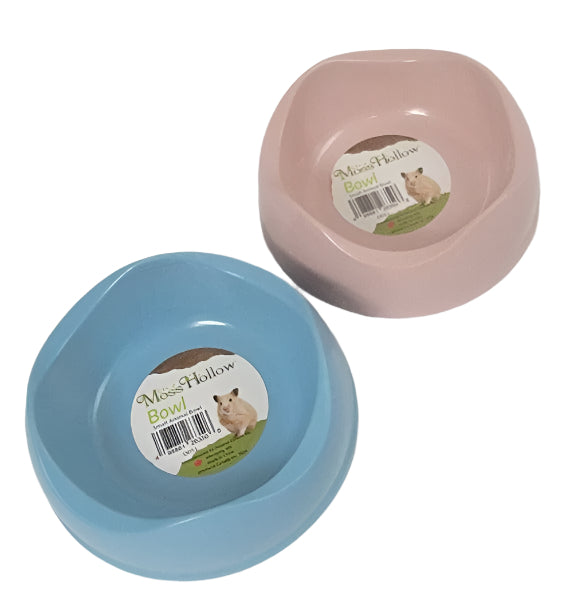 Natural Moss Hollow Small Animal Bowl for Hamsters, Rabbits & Guinea Pigs - Eco-Friendly Pet Feeding Dish for Cages & Outdoor Habitats
