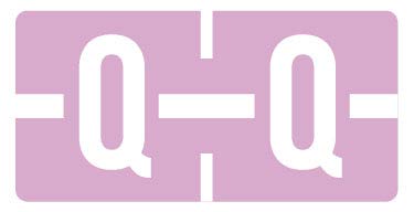 Doctor Stuff TBAV Series File Folder Labels - Alphabet Q, 1/2