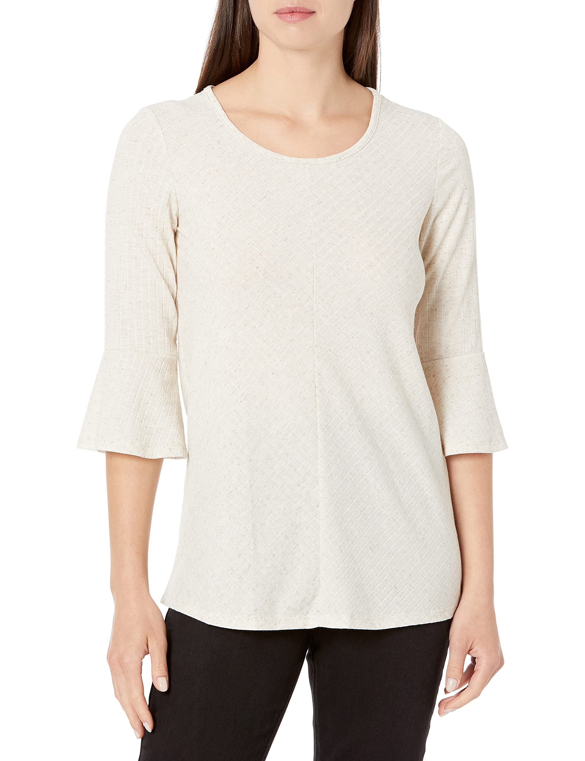 AGB Women's Bell Sleeve Blouse - Elegant Flowy Long Sleeve Tunic Top for Casual Wear & Office Outfits | Perfect for Date Night, Work, and Special Occasions