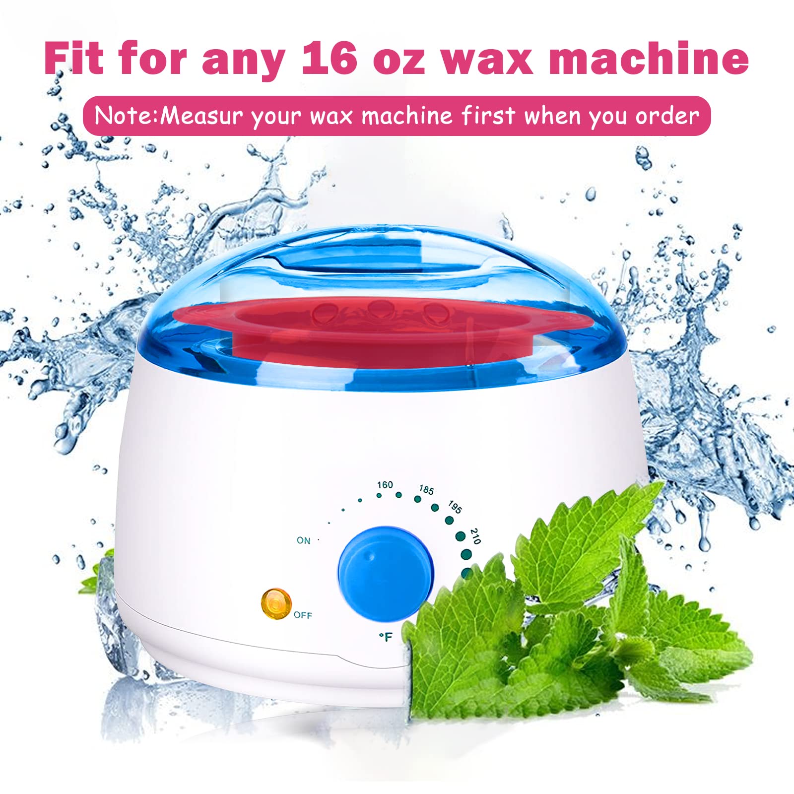 2-Pack Silicone Wax Warmer Liners - Non-Stick Wax Pot Replacement Bowls with 2 Silicone Spatulas for Hair Removal (Blue & Red) | Reusable Wax Melting Accessories for Home Salon & DIY Beauty Treatments