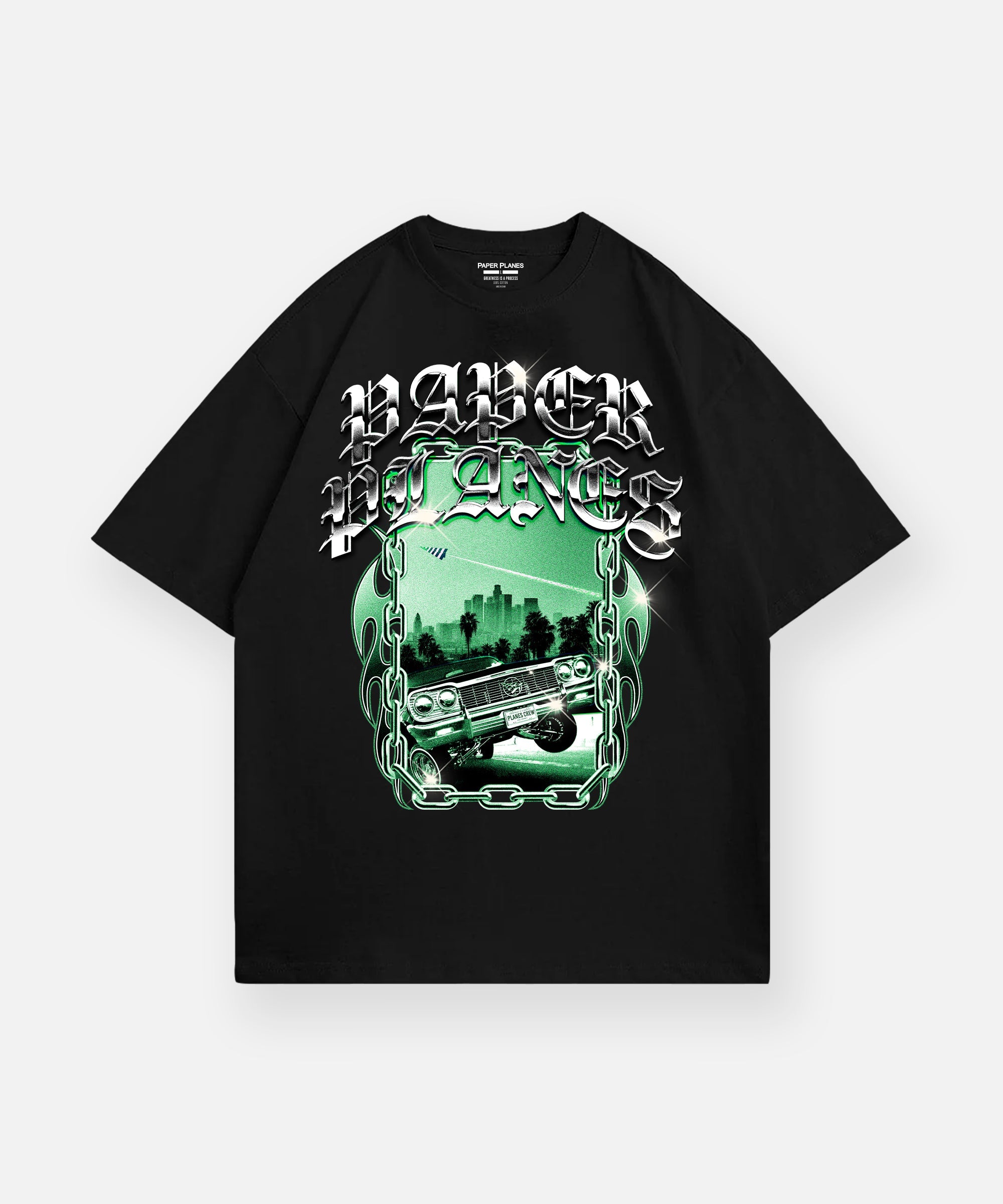 PAPER PLANES West Coast Heavyweight Oversized T-Shirt for Men - Streetwear Fashion & Urban Lifestyle