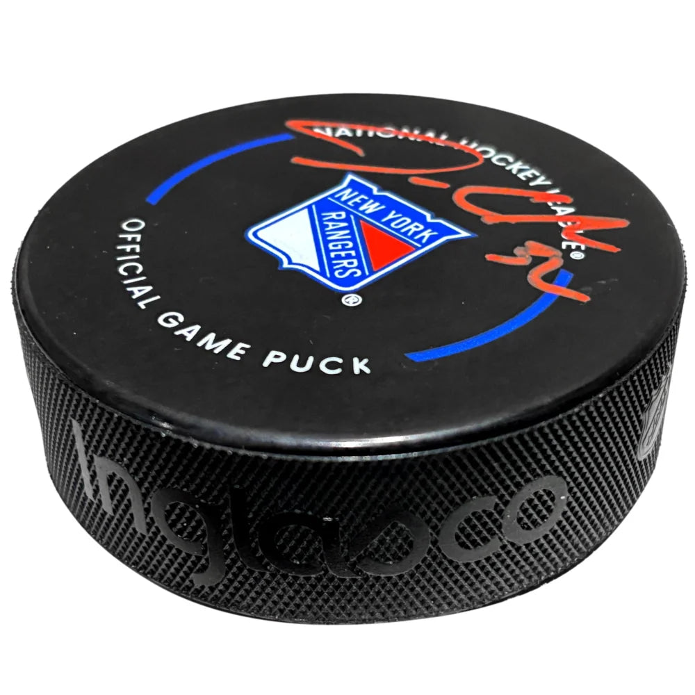 Jonathan Quick Autographed New York Rangers Official NHL Hockey Puck - Signed with COA PSA/DNA - Perfect for Hockey Memorabilia Collectors & Rangers Fans Display