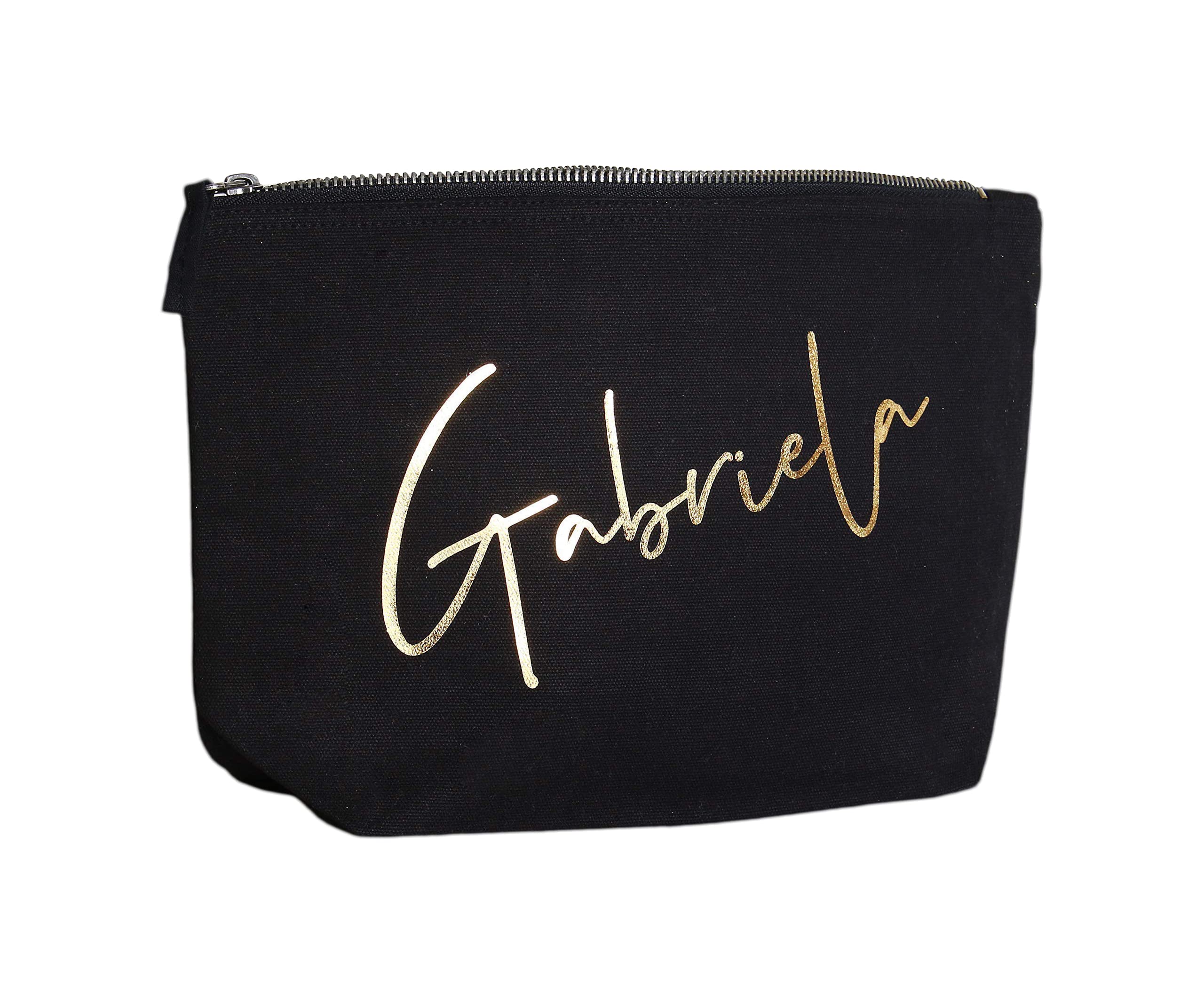 Personalized Bridesmaid Makeup Bags - Cute Cosmetic Bags for Wedding Party, Bridal Shower Gifts, Maid of Honor & Bachelorette Party Essentials - Perfect for Travel, Spa Days & Bridesmaid Proposals