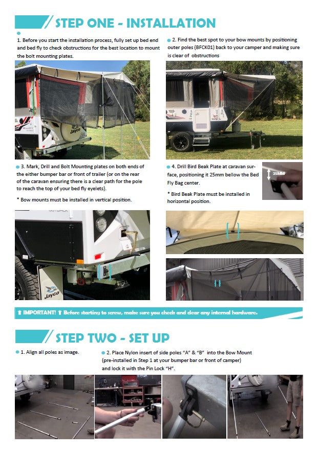 Bed Fly Full Conversion Kit with All Poles Included - Perfect for Camping, Hiking & Outdoor Adventures