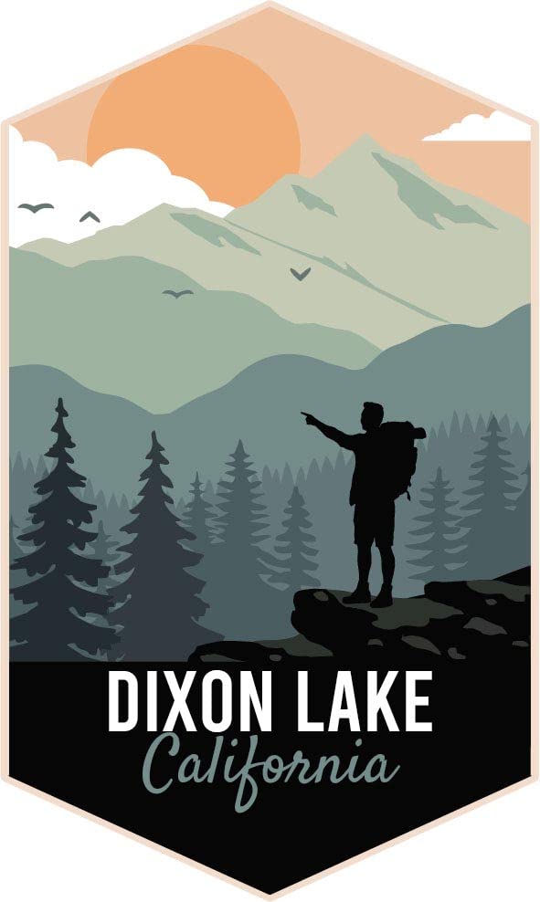 Dixon Lake California 4-Inch Fridge Magnet - Scenic Outdoors Hiking Souvenir - Perfect for Refrigerators, Lockers & Travel Memories