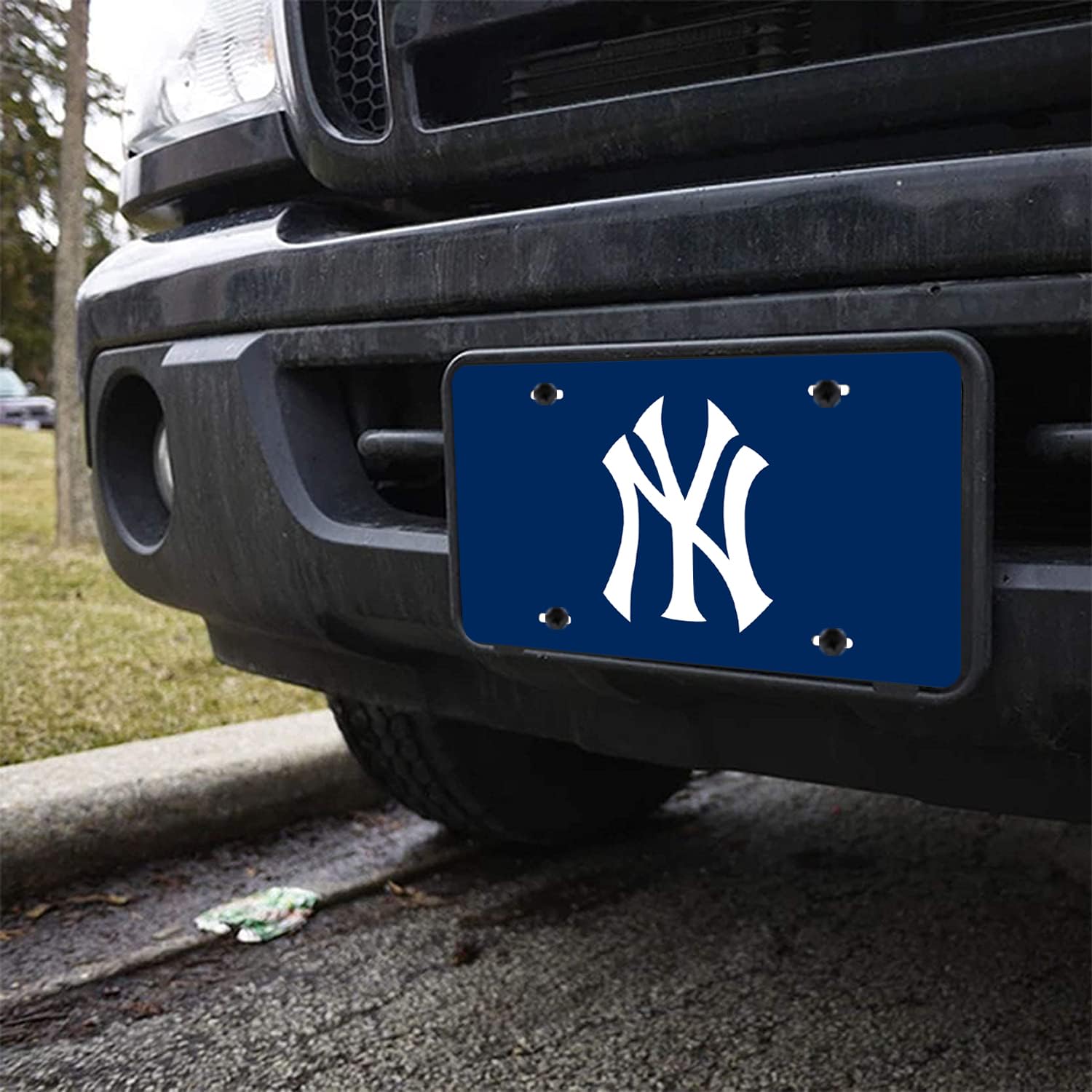 New York Yankees Official Licensed Baseball Team Aluminum License Plate Cover - 12