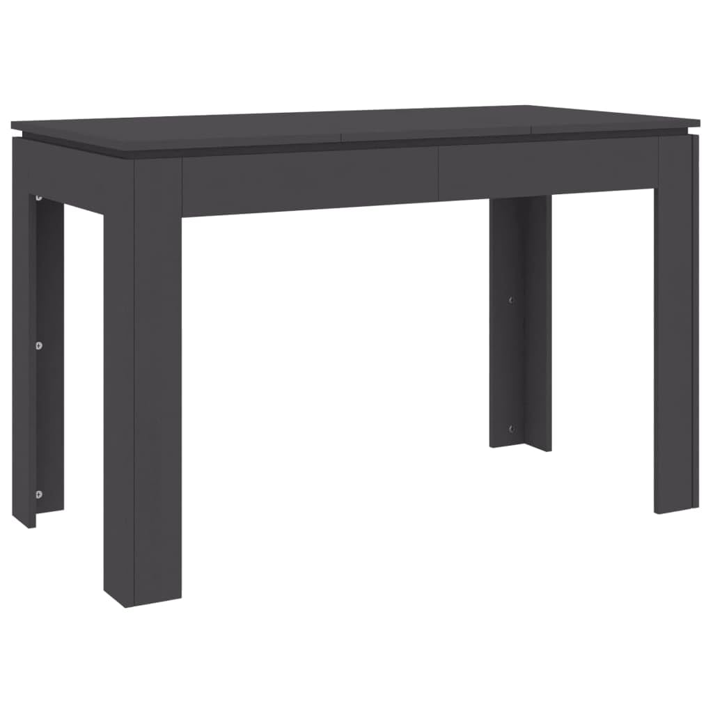 Gray VidaXL Dining Table - Modern Rectangular Engineered Wood Kitchen or Dining Room Table - Elegant Durable Furniture with Easy Assembly & Cleaning - Perfect for Family Gatherings, Dinner Parties & Small Space Homes