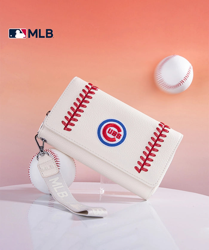 Authentic MLB Chicago Cubs Genuine Leather Wallet for Men - Stylish & Durable Bifold Wallet for Baseball Fans - Perfect for Gifts, Game Days & Everyday Use