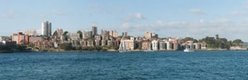 Vintage Apartments and Houses at The Waterfront Waruda Street Kirribilli Sydney Australia Poster Print - 18x6 Inches - Wall Art Decor for Living Room, Office & Bedroom