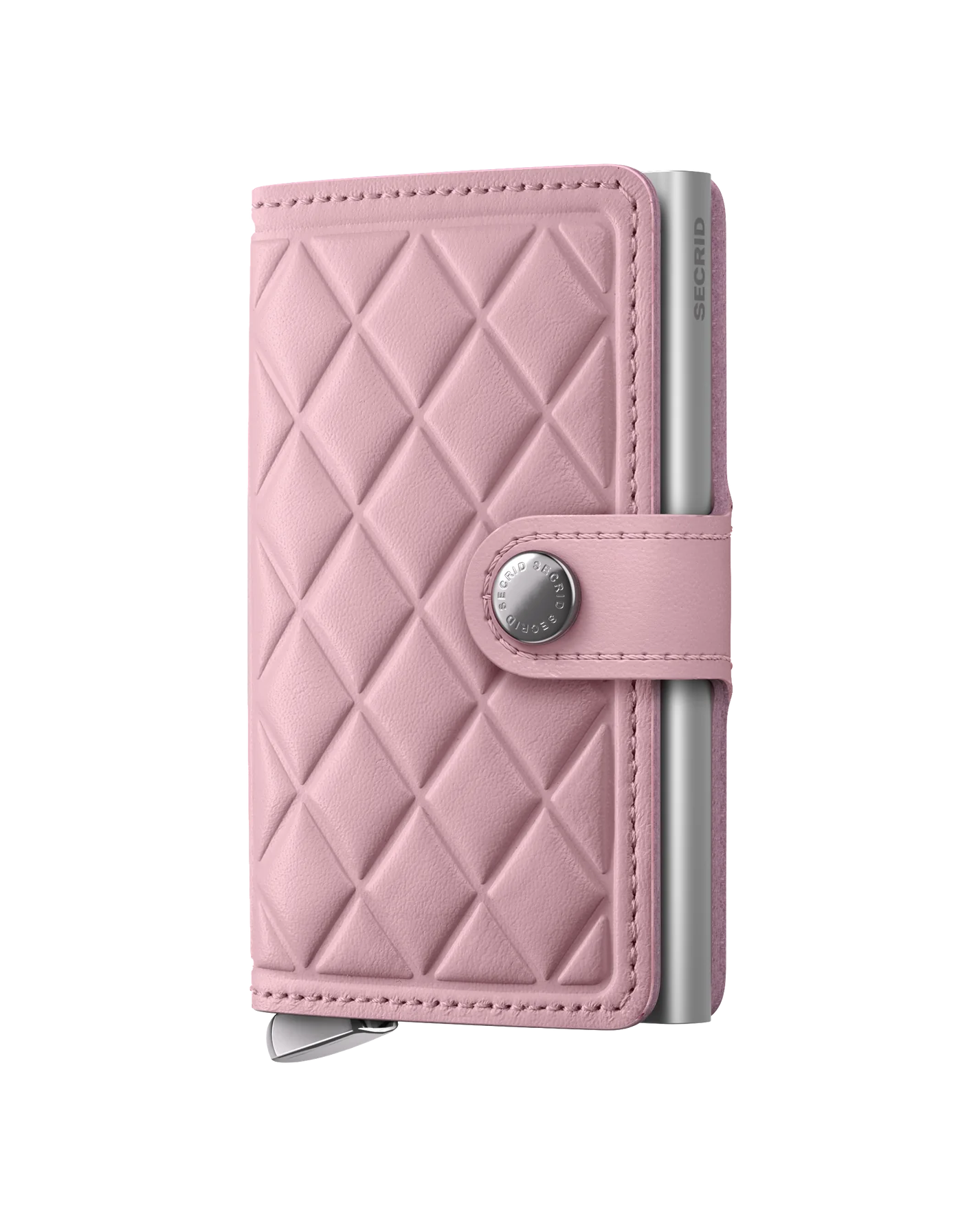 SECRID Miniwallet Premium Embossed Diamond Rose - Slim RFID Blocking Leather Wallet for Women - Perfect for Travel, Everyday Use & Gift Giving