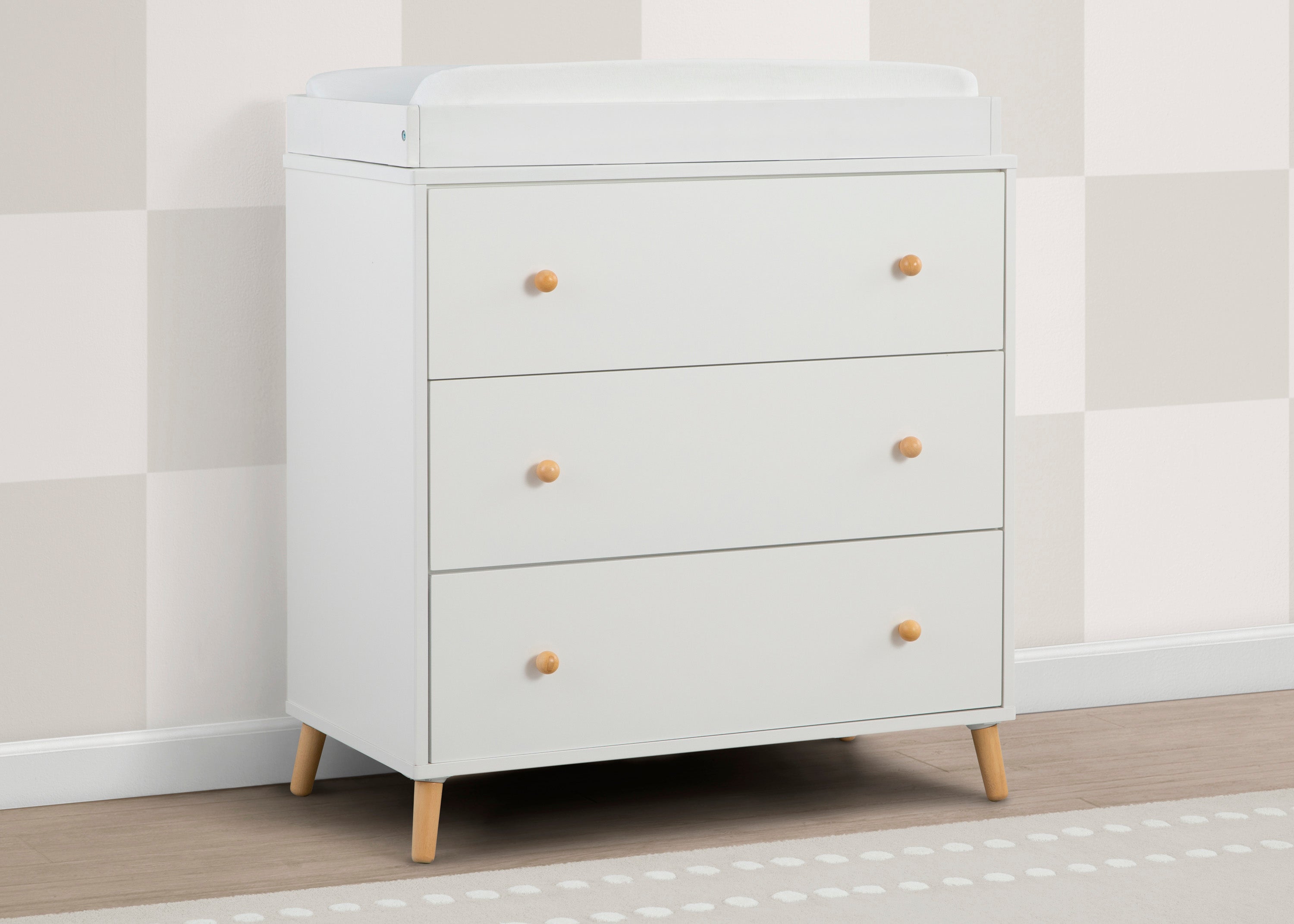 Essex 3-Drawer Wooden Dresser with Interlocking Drawers - Sturdy Bedroom Storage for Clothes and Accessories | Perfect for Master Bedroom, Guest Room or Dorm Organization