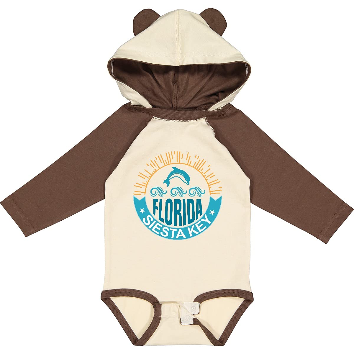Inktastic Siesta Key Florida Beach Vacation Long Sleeve Baby Bodysuit - Soft Cotton Creeper for Newborns & Infants, Perfect for Beach Trips & Family Photos