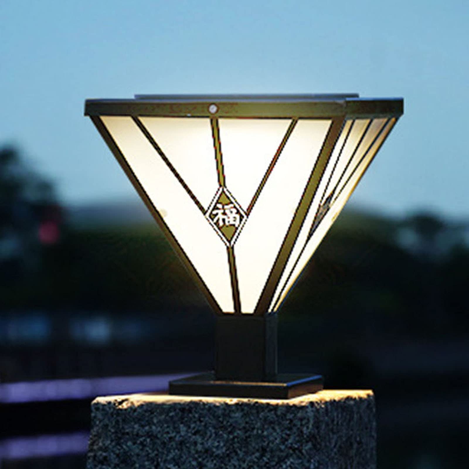 EKSED Solar Post Lights Outdoor - Waterproof LED Solar Fence Cap Light for 5x5 & 6x6 Wood Posts - Perfect for Front Door, Garden, Patio, Deck & Walkway Lighting | Solar Powered Landscape Lighting Solution