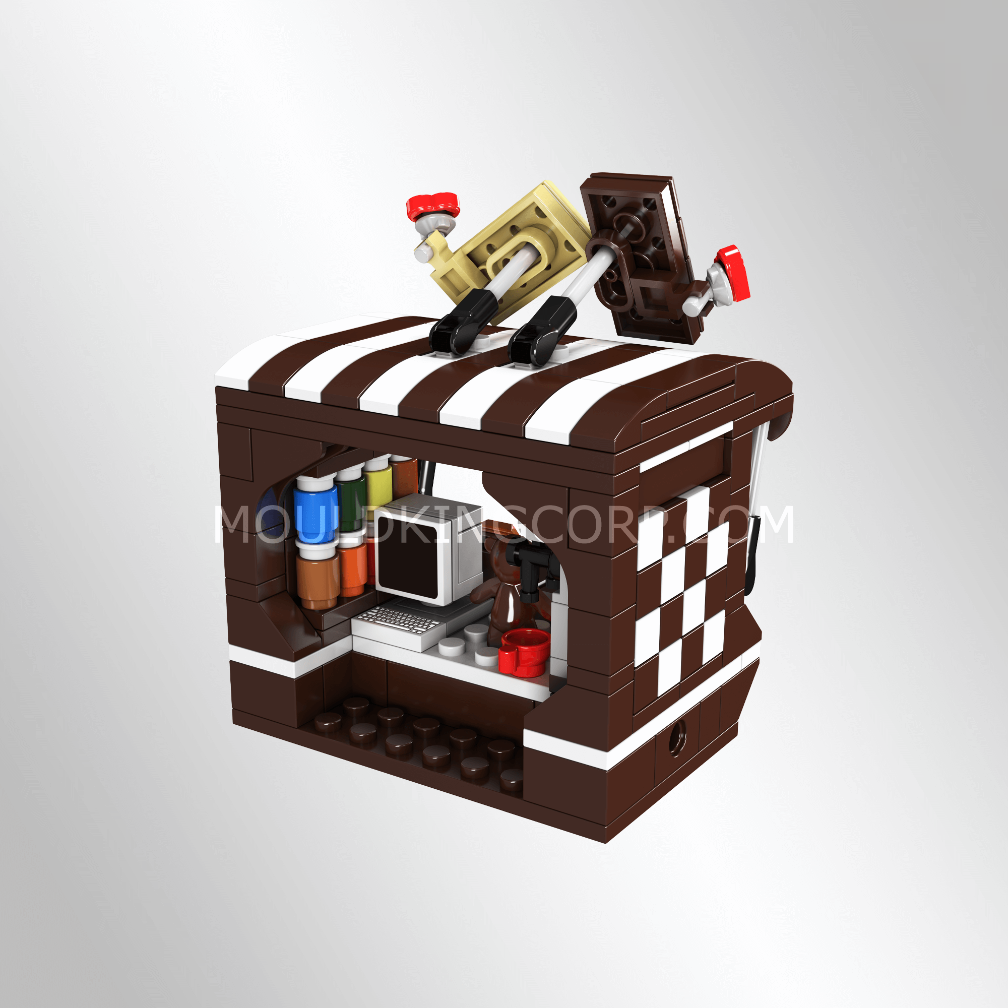 Mould King 24027 Chocolate Shop Building Blocks Toy Set - 255 Pcs Creative Bricks for Kids, DIY Gift for Birthday & Christmas | Fun Pretend Play for Children's Room Decor & Educational STEM Learning