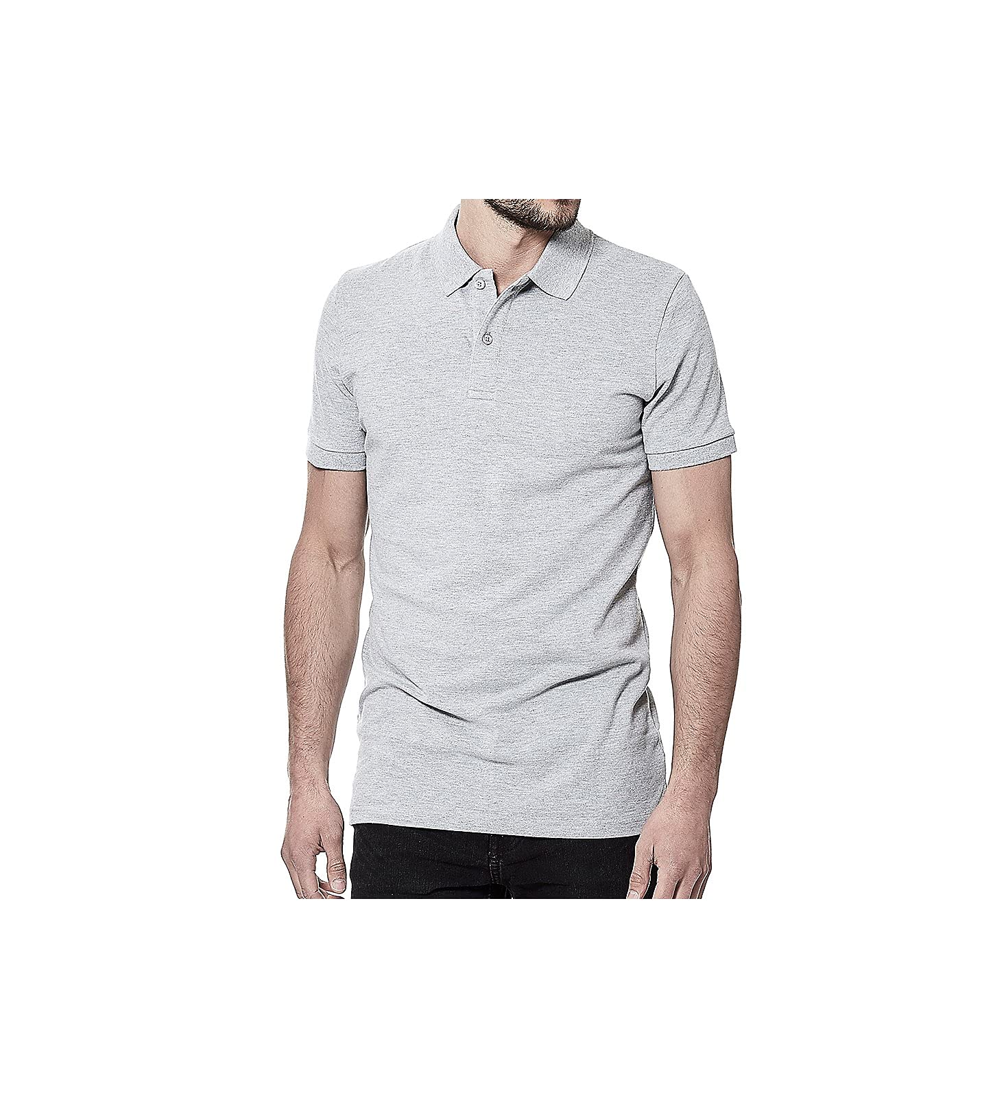 Bread and Boxers Men's Pique Polo Shirt - Classic Fit, Breathable Cotton, Short Sleeve Button Down for Golf, Business Casual & Everyday Wear