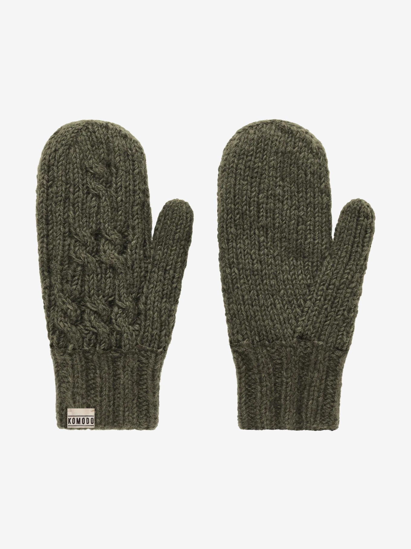 Komodo Haya Wool Mittens for Women & Men - Warm Winter Gloves, Khaki Color - Perfect for Skiing, Hiking, and Cold Weather Outdoor Activities