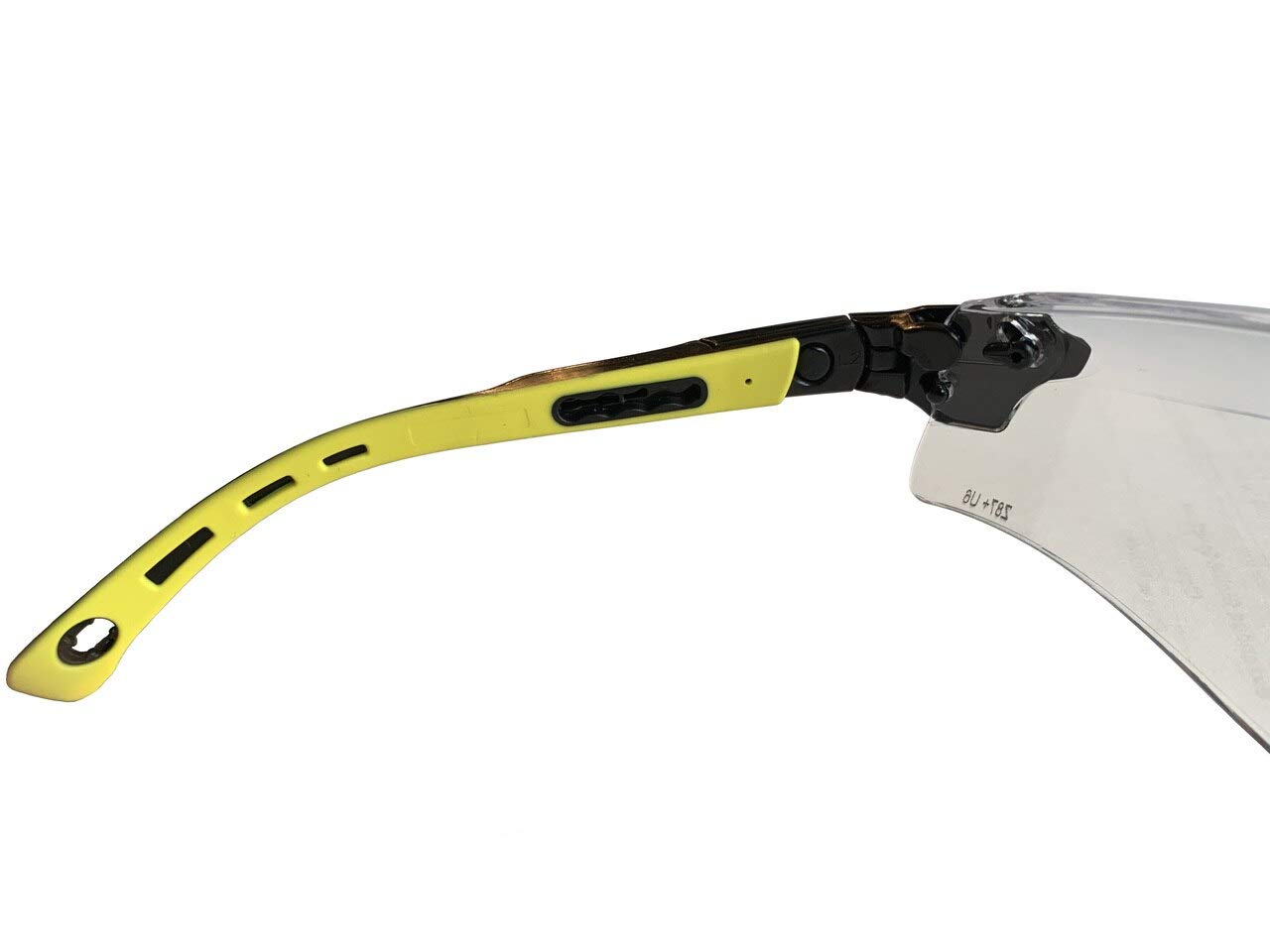 SPG801SM ANSI Z87.1 Certified Safety Glasses - Smoke Lens with UV Protection, Anti-Scratch Wrap Around Design, Non-Slip Adjustable Temples for Comfort | Ideal for Construction, Woodworking, Lab Work & Outdoor Activities