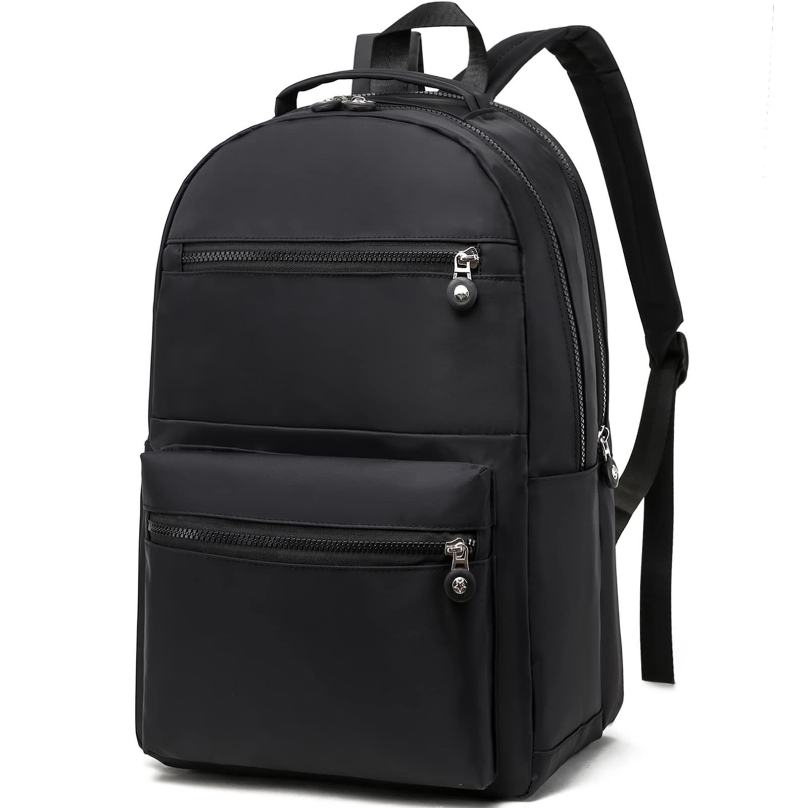 Gooday Waterproof PU Leather Laptop Backpack for Men - Business Travel Backpack with Laptop Compartment, College Daypack for Work & School (Black) - Perfect for Commuting, Office & Campus Use