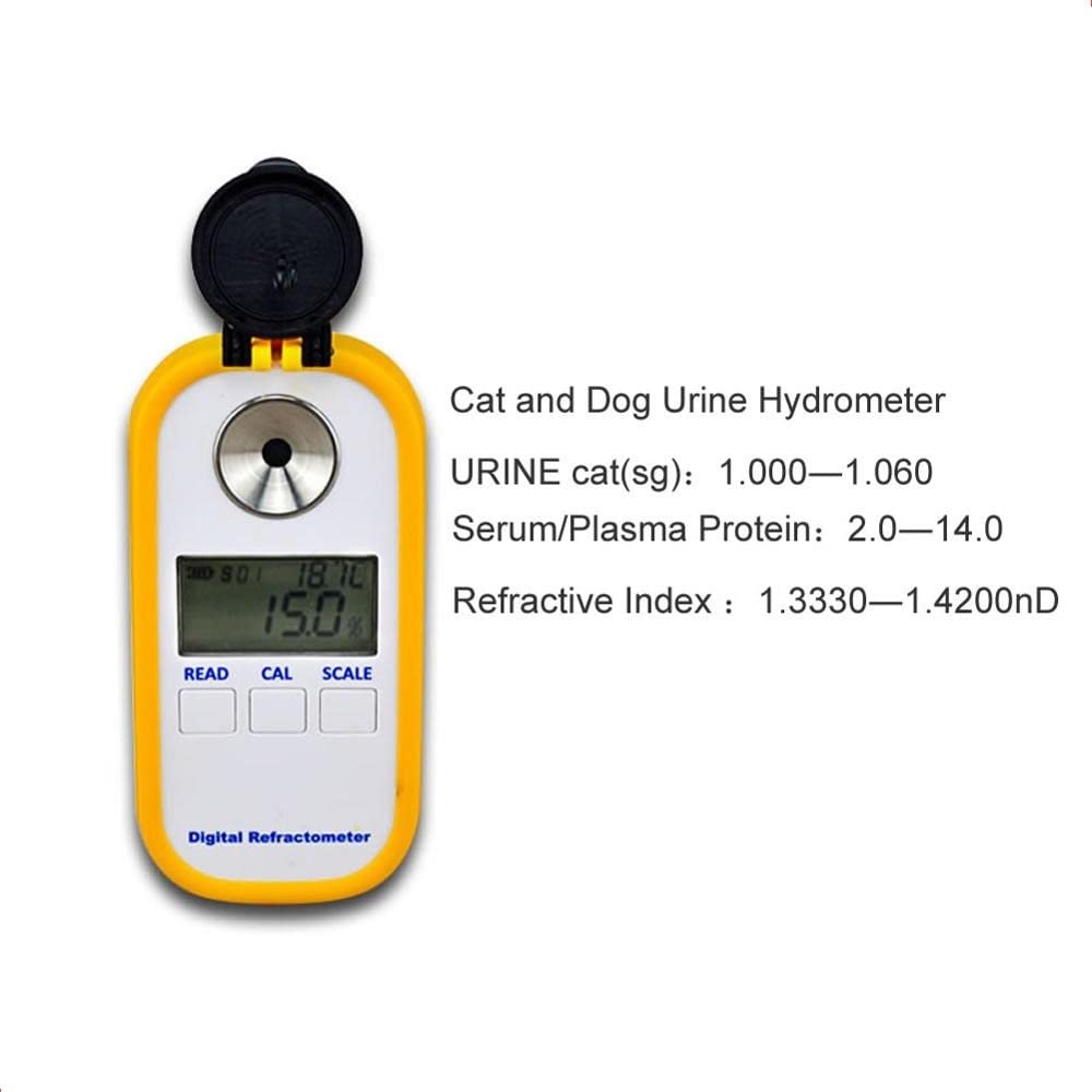 DR502 Digital Veterinary Refractometer - Accurate Cat Urine & Serum Protein Tester for Pets - Essential Tool for Veterinary Clinics, Animal Hospitals & Home Pet Care