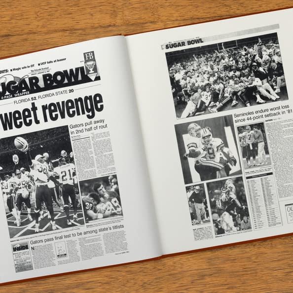 Personalized College Football Newspaper History Book - A3 Large Deluxe Hardcover for Fans, Alumni & Students | Unique Keepsake Gift for Graduation, Game Day & Memorabilia Collection
