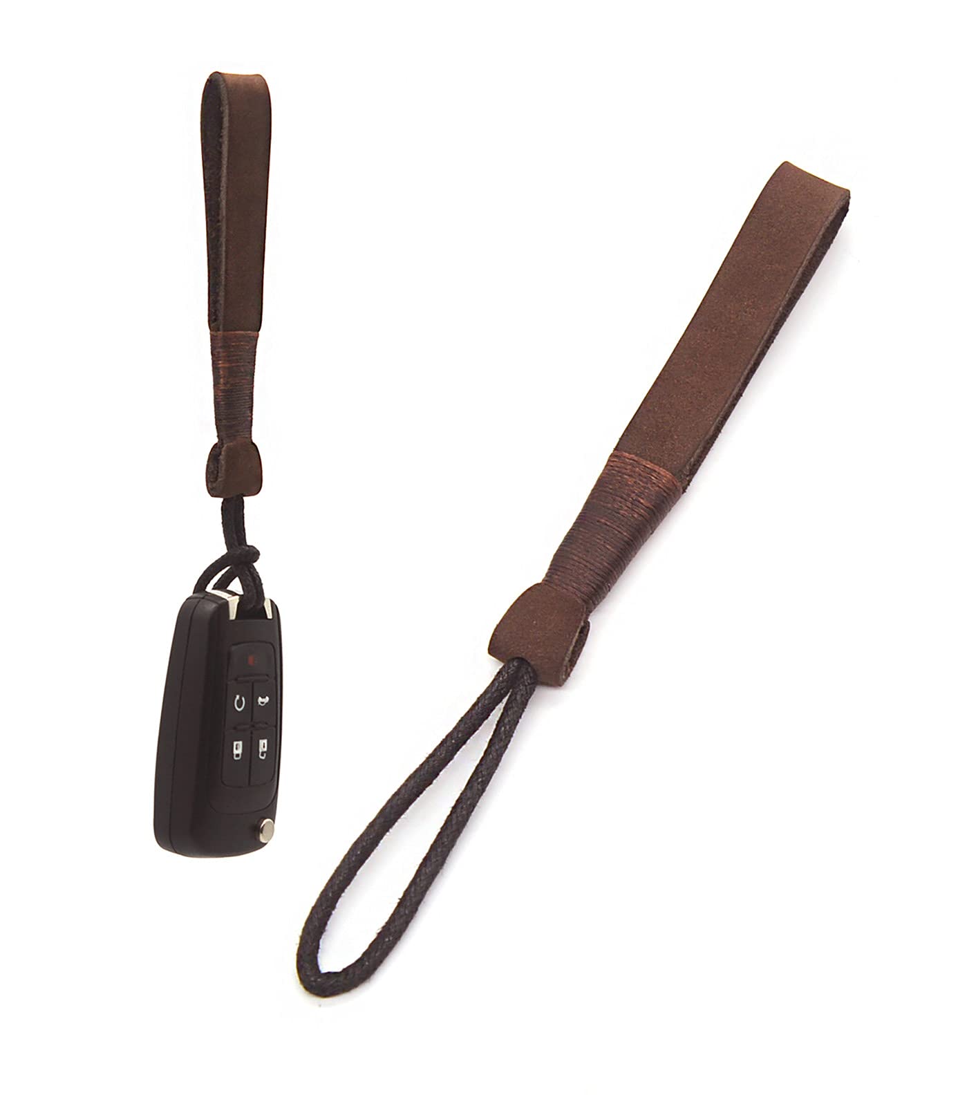 Premium Leather Car Key Fob Keychain Lanyard - Durable Key Holder Rope Cable Cord for Men & Women, Universal Compatibility, Ideal for Daily Commute & Outdoor Adventures