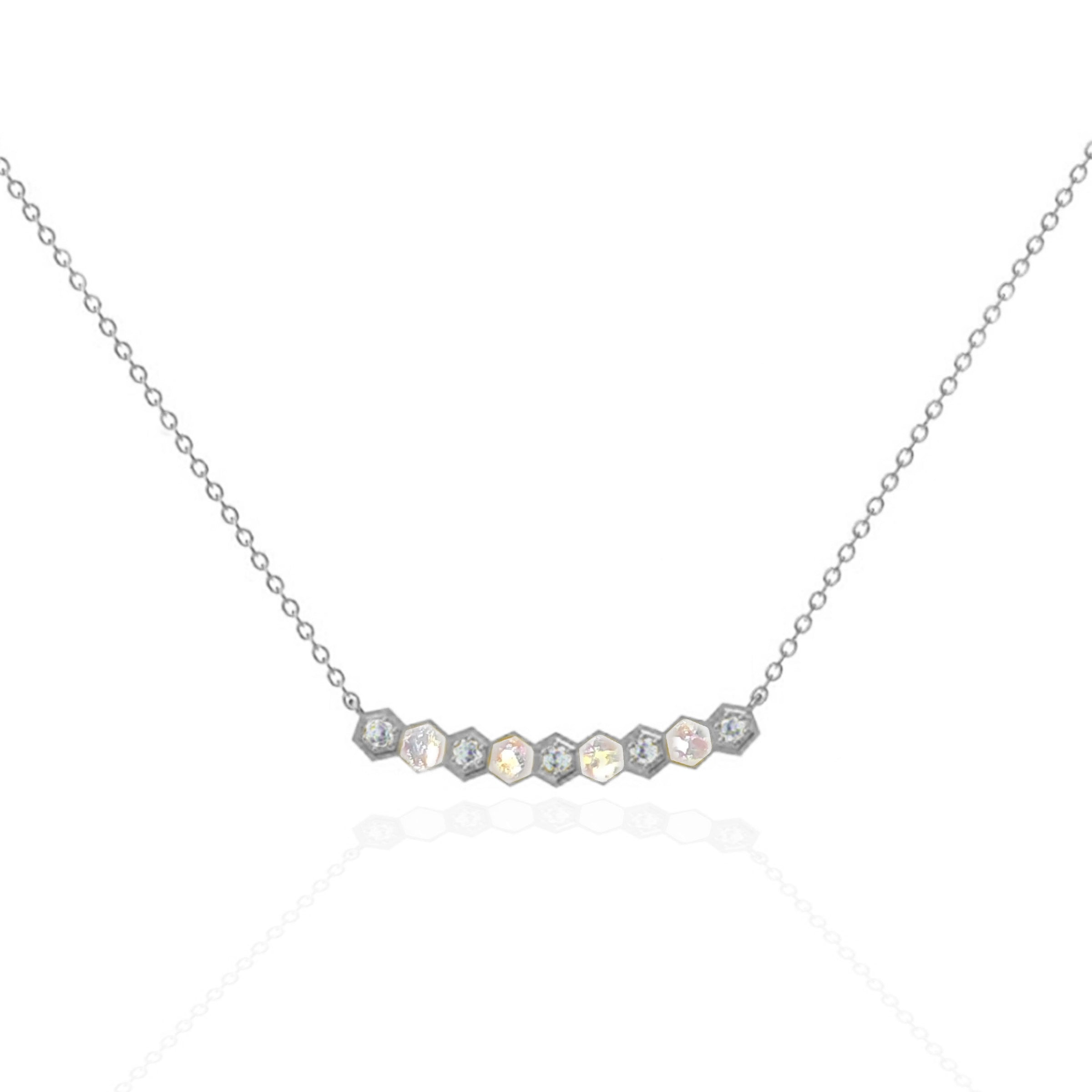 Serenity Memorial Honeycomb Ashes Necklace - Elegant Cremation Jewelry for Loved Ones | Perfect for Memorial Gifts, Funeral Keepsakes & Remembrance Jewelry