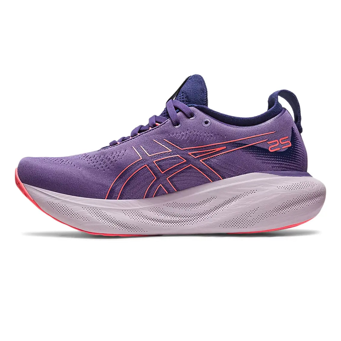 ASICS GEL-Nimbus 25 Women's Running Shoes - Dusty Purple/Papaya - Lightweight Cushioned Sneakers for Jogging, Gym Workouts & Daily Walking