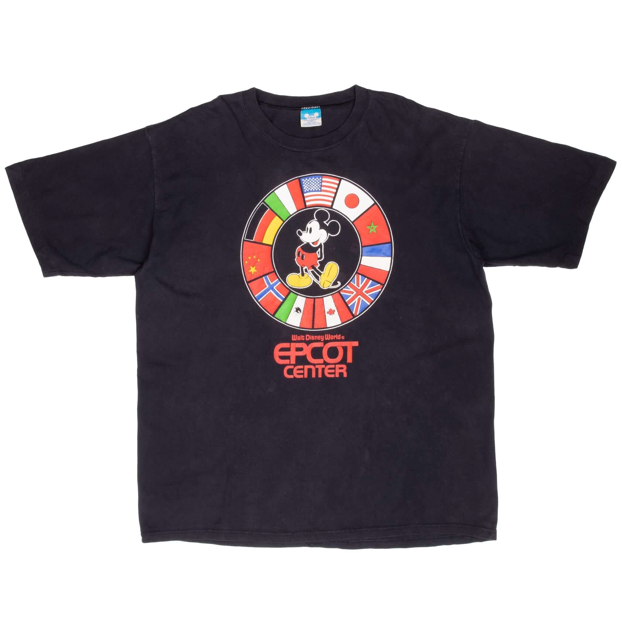 Vintage Disney Mickey Mouse EPCOT 1990s Graphic T-Shirt XL - Retro Cotton Tee Made in USA - Perfect for Disney Fans, Theme Park Lovers & 90s Nostalgia Fashion