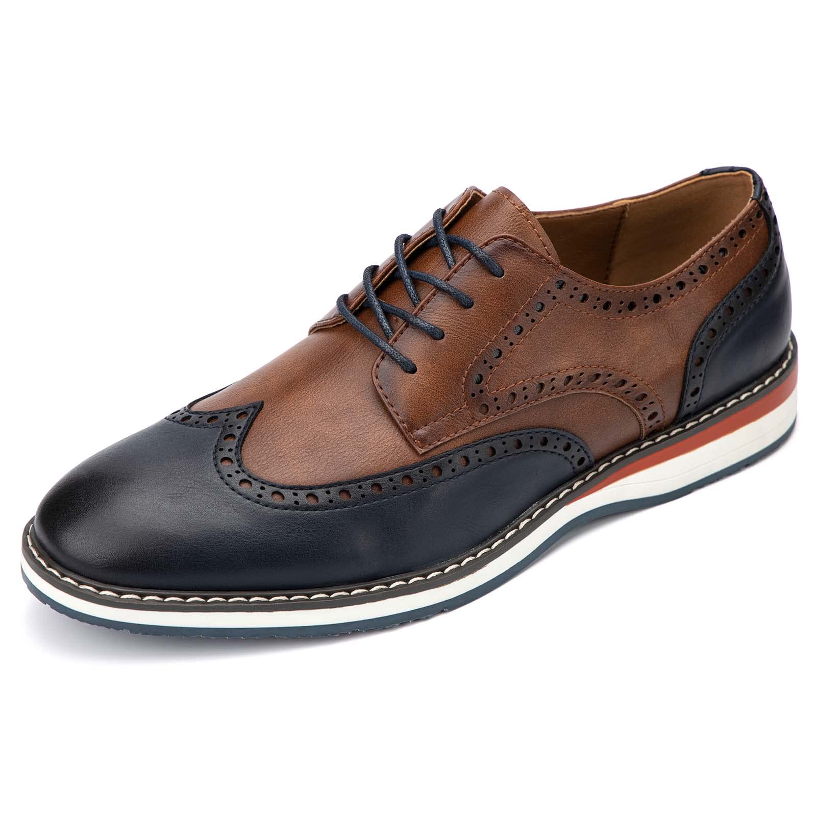 Meijiana Men's Oxford Dress Shoes - Genuine Leather Lace-Up Business Casual Shoes for Work & Formal Wear | Perfect for Office, Weddings & Professional Events