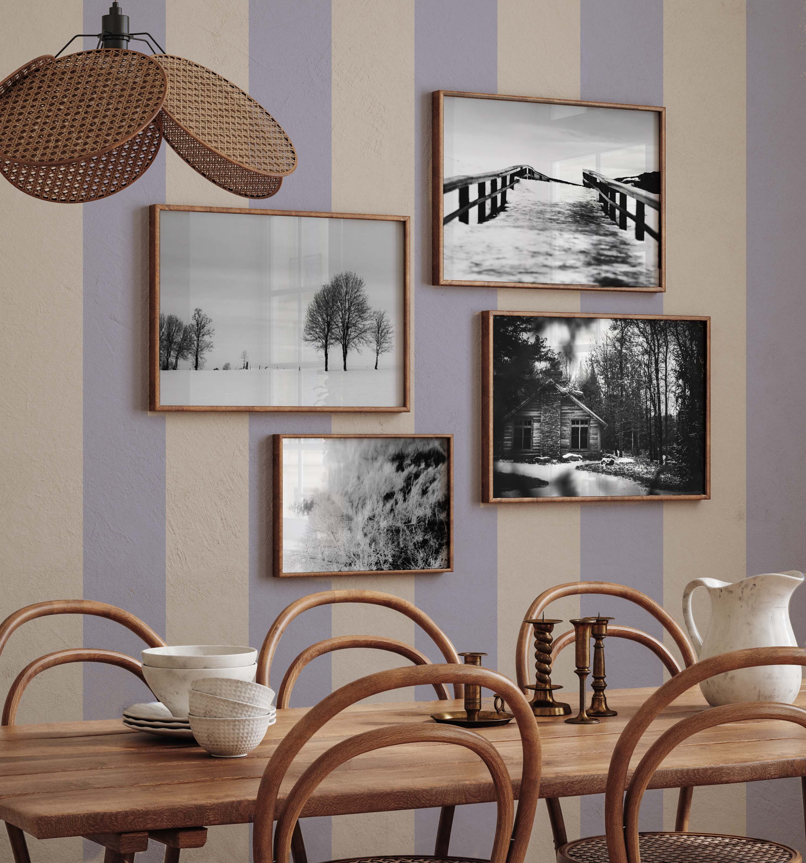 Adeline Stripe Wallpaper Roll - Premium Self-Adhesive Peel & Stick Wallpaper for Bedroom, Living Room, and Home Decor