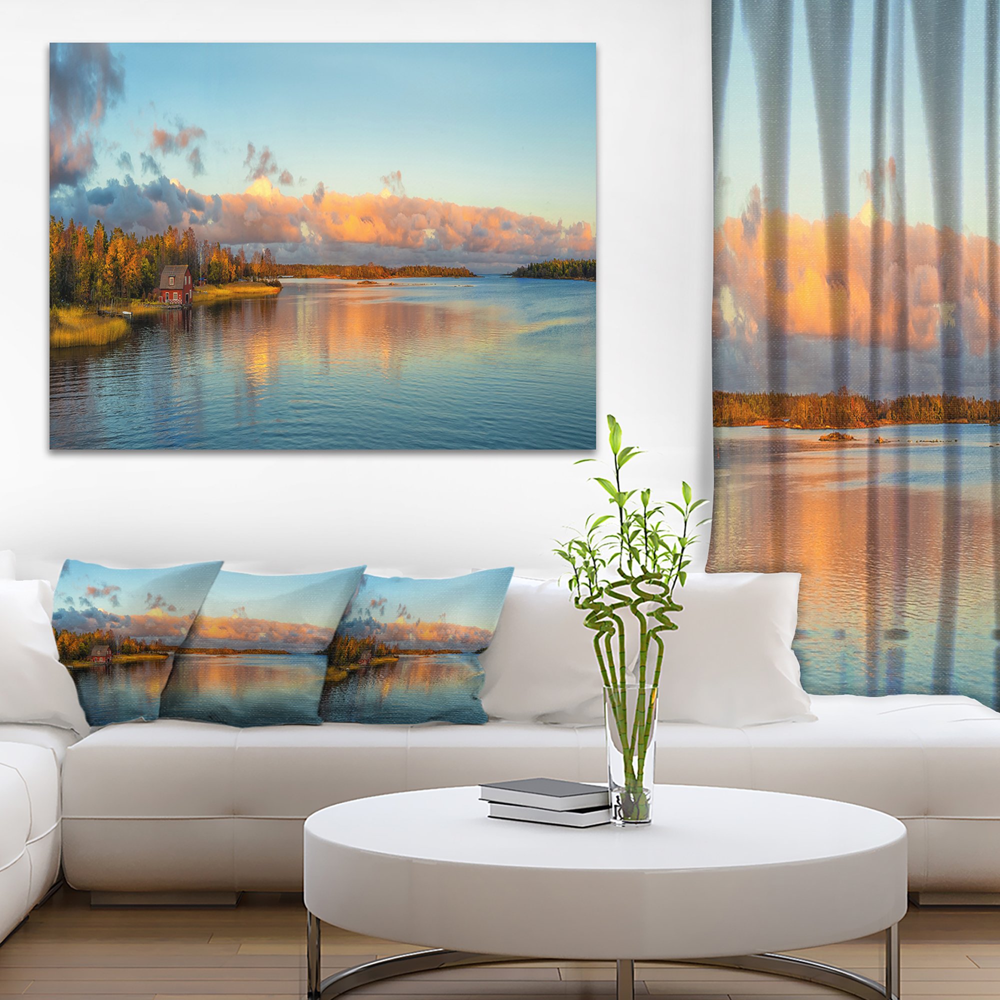 Autumn Sunset Panorama Landscape Photography Canvas Print Wall Art - Perfect for Living Room, Bedroom & Office Decor