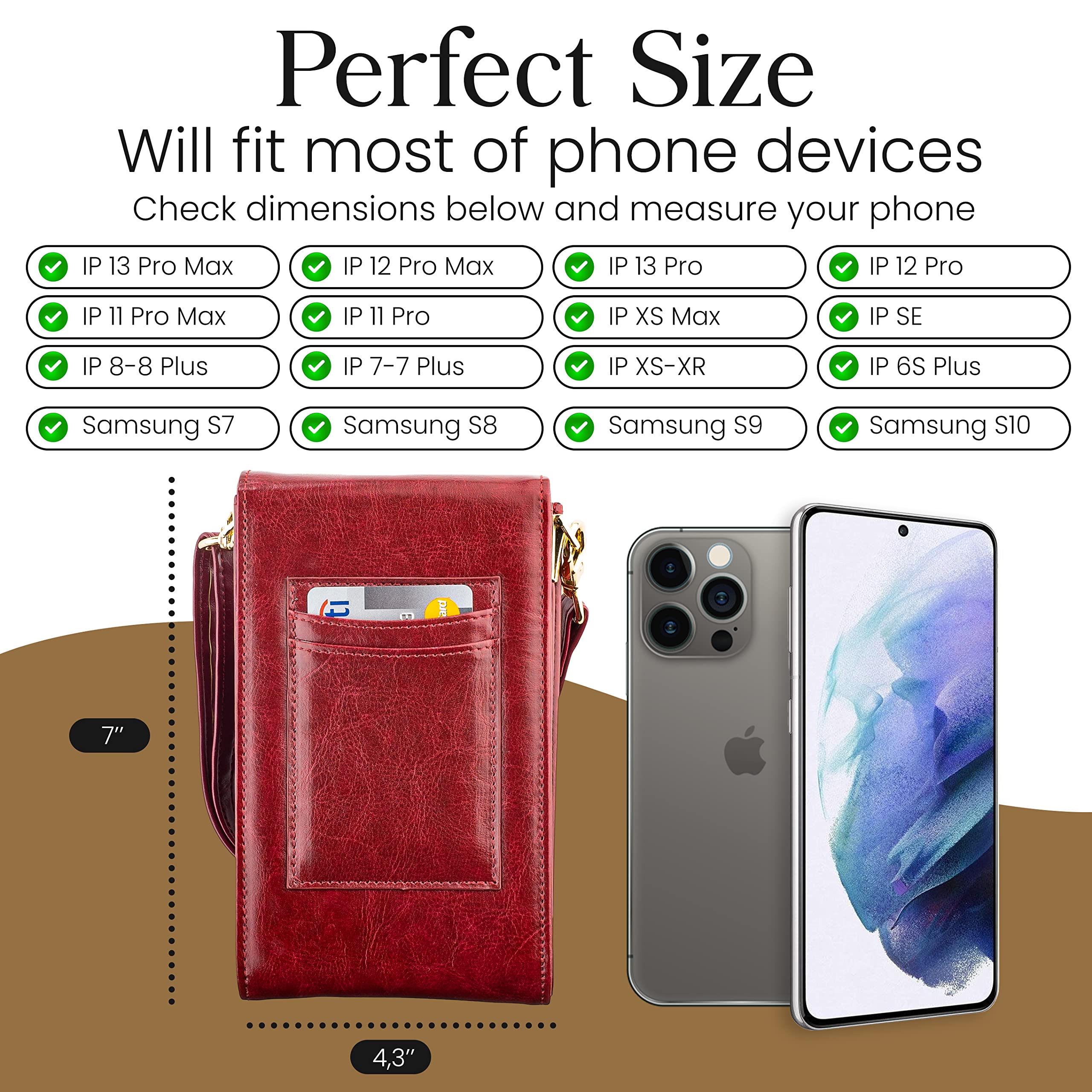 Classic Small Crossbody Phone Purse for Women - Stylish Wallet Bag for iPhone, Credit Cards & Essentials | Perfect for Travel, Shopping & Everyday Use
