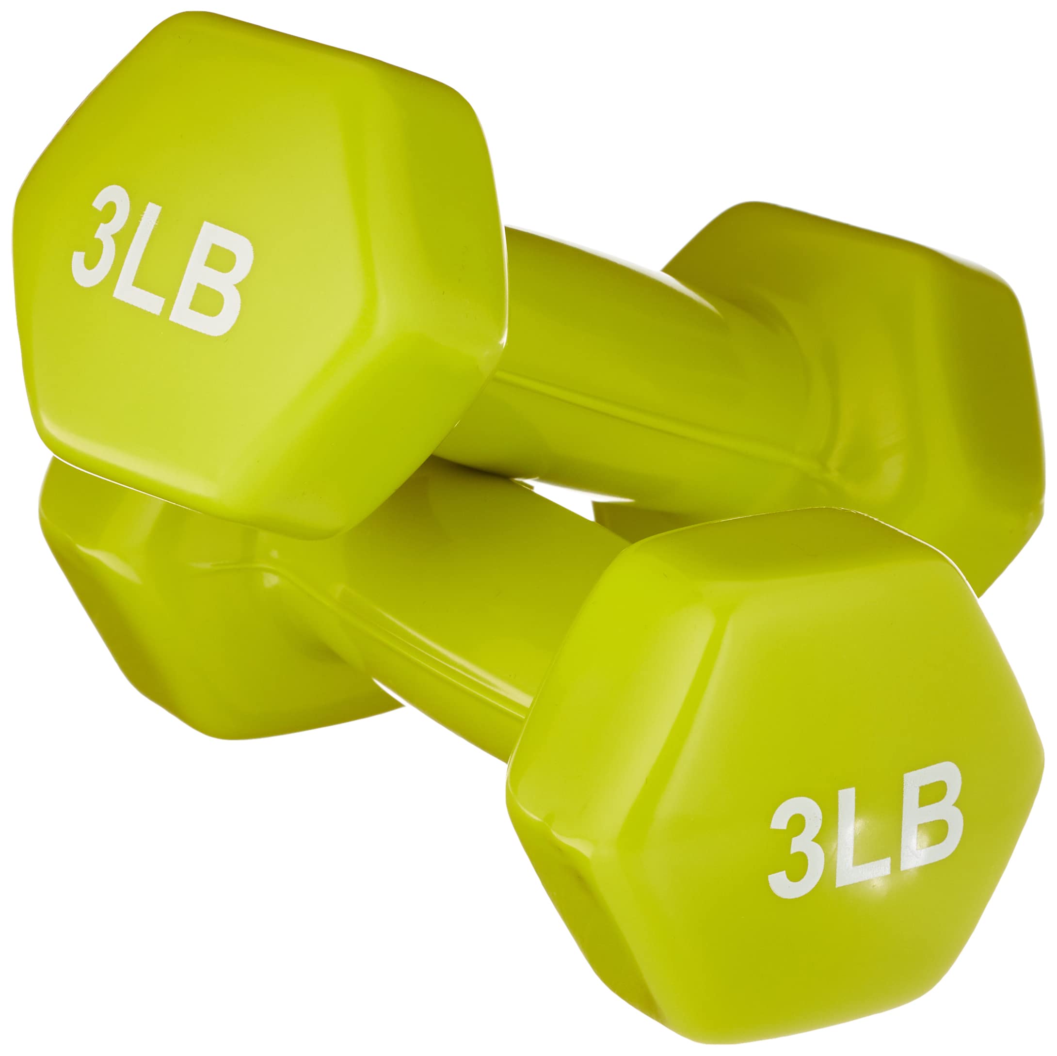 Amazon Basics Vinyl Coated Dumbbell Hand Weights - 5-50 lbs Set for Home Gym, Strength Training & Fitness Workouts - Non-Slip Grip for Weight Lifting, CrossFit & Muscle Building