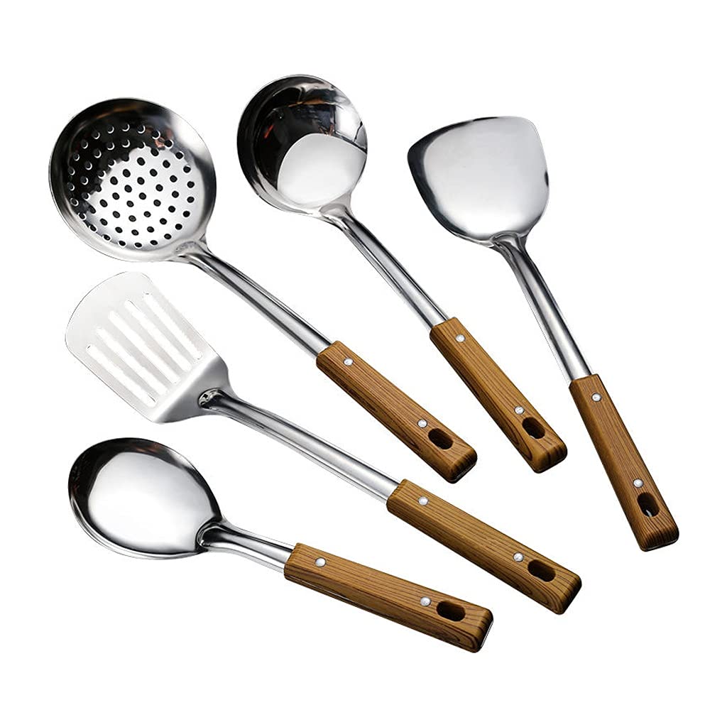 Stainless Steel Soup Ladle with Comfortable Handle - Rice Spoon & Cooking Spatula for Kitchen, Catering & Serving - Perfect for Soup, Stew, Gravy & Pasta Dishes