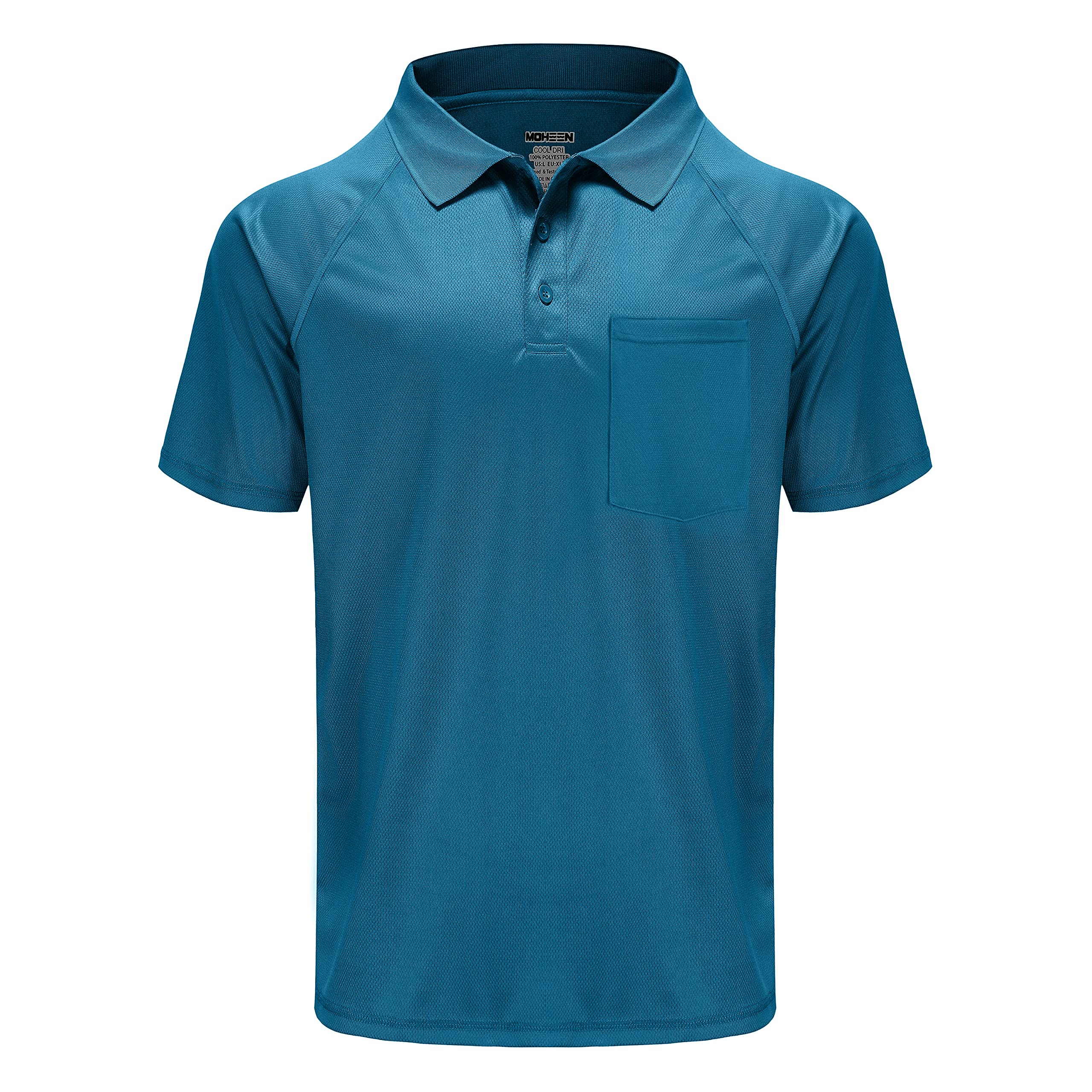 TIHEEN Men's Golf Polo Shirts - Moisture Wicking Short Sleeve Performance Shirts for Big & Tall - Perfect for Golf, Casual Wear & Outdoor Activities