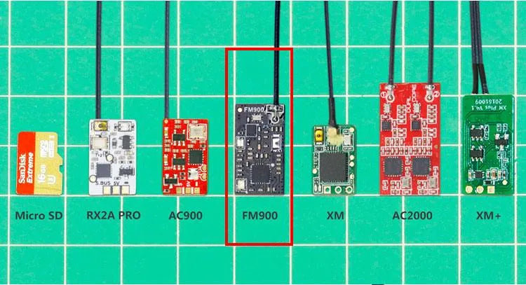 X BOSS FM900 Receiver with RSSI Output - FASST Protocol Compatible for SBUS, FUTABA, 2.4G Systems - Ideal for RC Drones, Airplanes, and Remote Control Vehicles