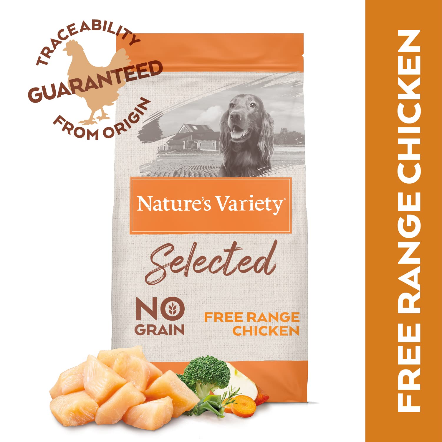 Nature's Variety Premium Complete Dry Dog Food with Free-Range Chicken for Medium & Large Breeds - 10kg Bag | High-Protein Nutrition for Active Adult Dogs at Home or Outdoor Adventures