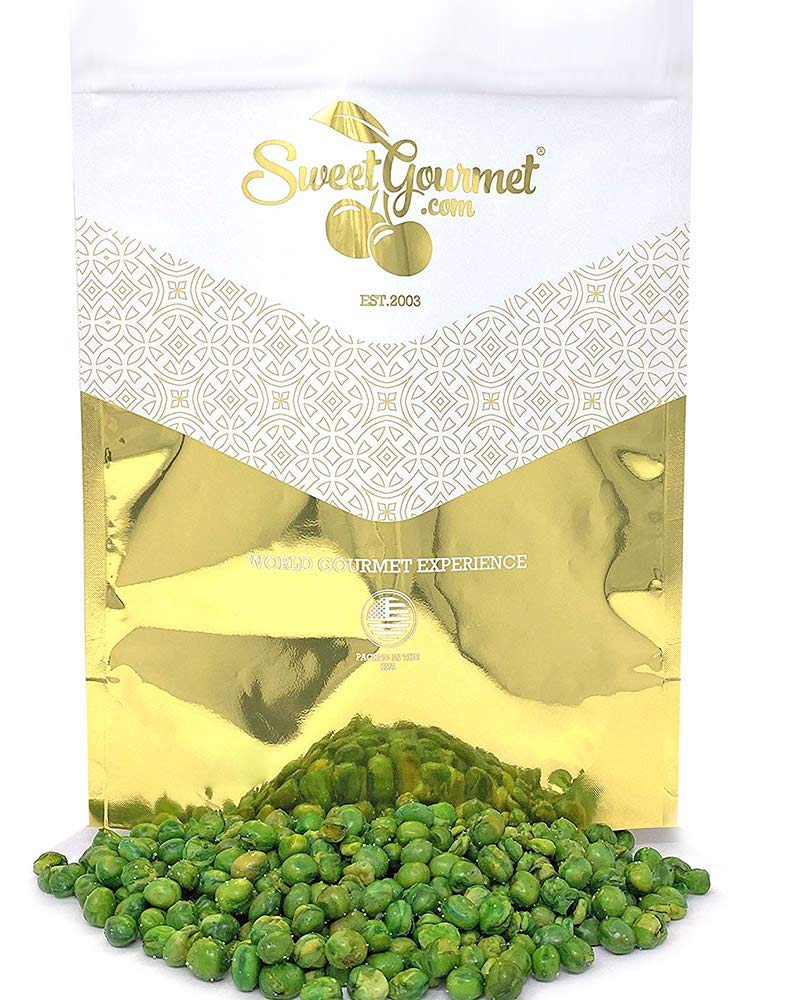 SweetGourmet Roasted & Salted Green Peas - Healthy Vegan Snacks, Gluten-Free, Non-GMO, 4lb Bulk Pack - Perfect for On-the-Go, Office, or Movie Night Snacking