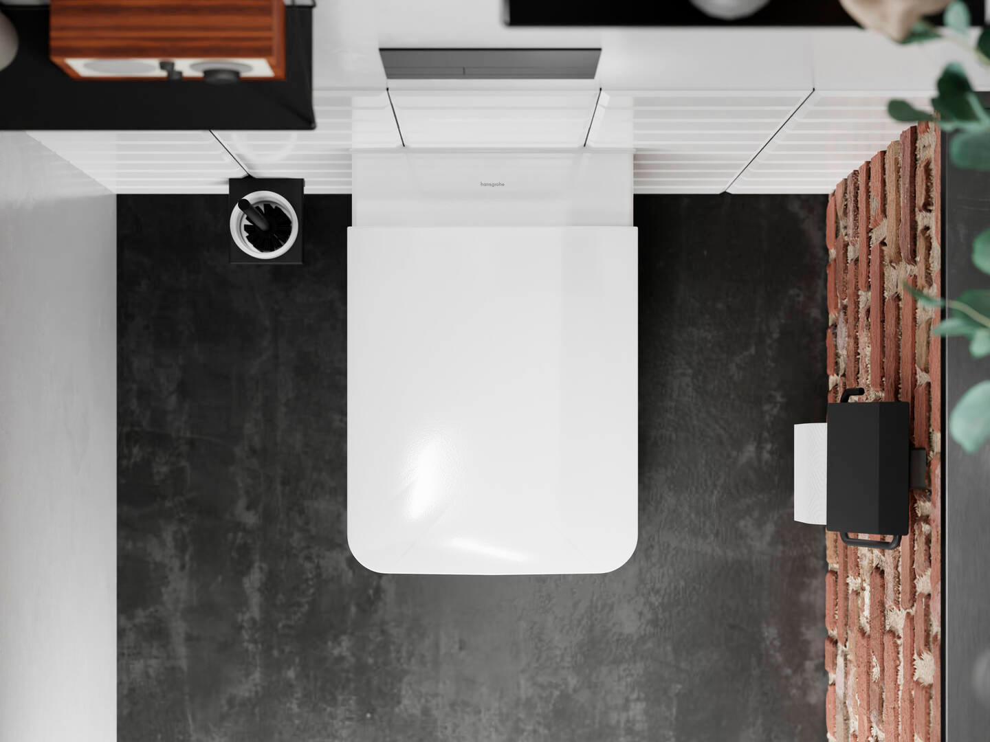 Hansgrohe AddStoris Toilet Paper Holder in Matte Black - Modern Bathroom Tissue Roll Stand for Home & Commercial Use (Model 41753670) | Perfect for Bathrooms, Restrooms, and Powder Rooms