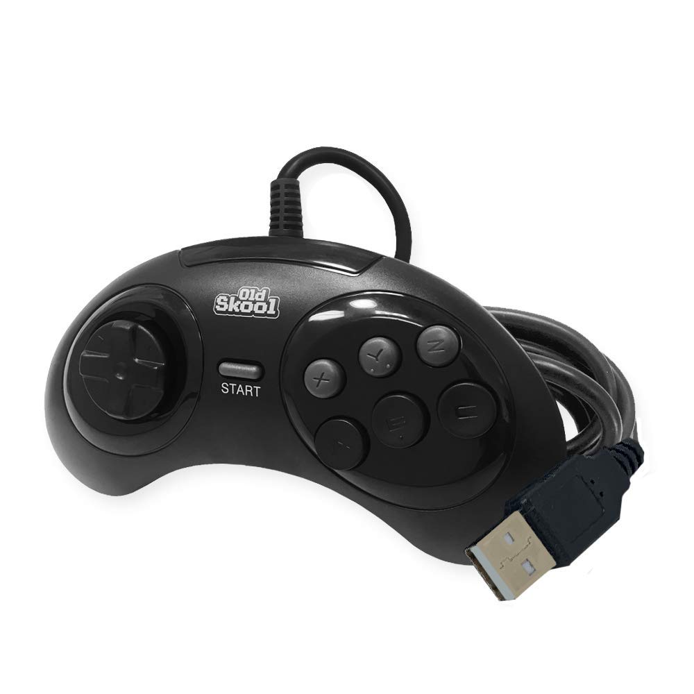 6-Button USB Arcade Controller for Sega Genesis Mini, PS3, PC, Mac - Gaming & Retro Console Fun