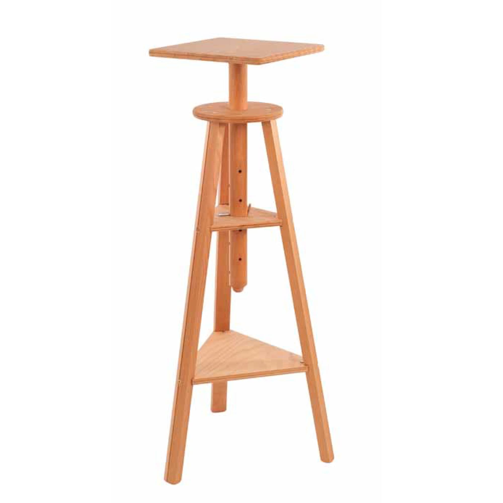 Mabef MBM-36D Rotating Sculpture Stand - Heavy Duty Beechwood Artist Trestle for Clay, Pottery & Wood Carving (Supports 88 lbs) - Perfect for Studio, Classroom & Home Art Projects