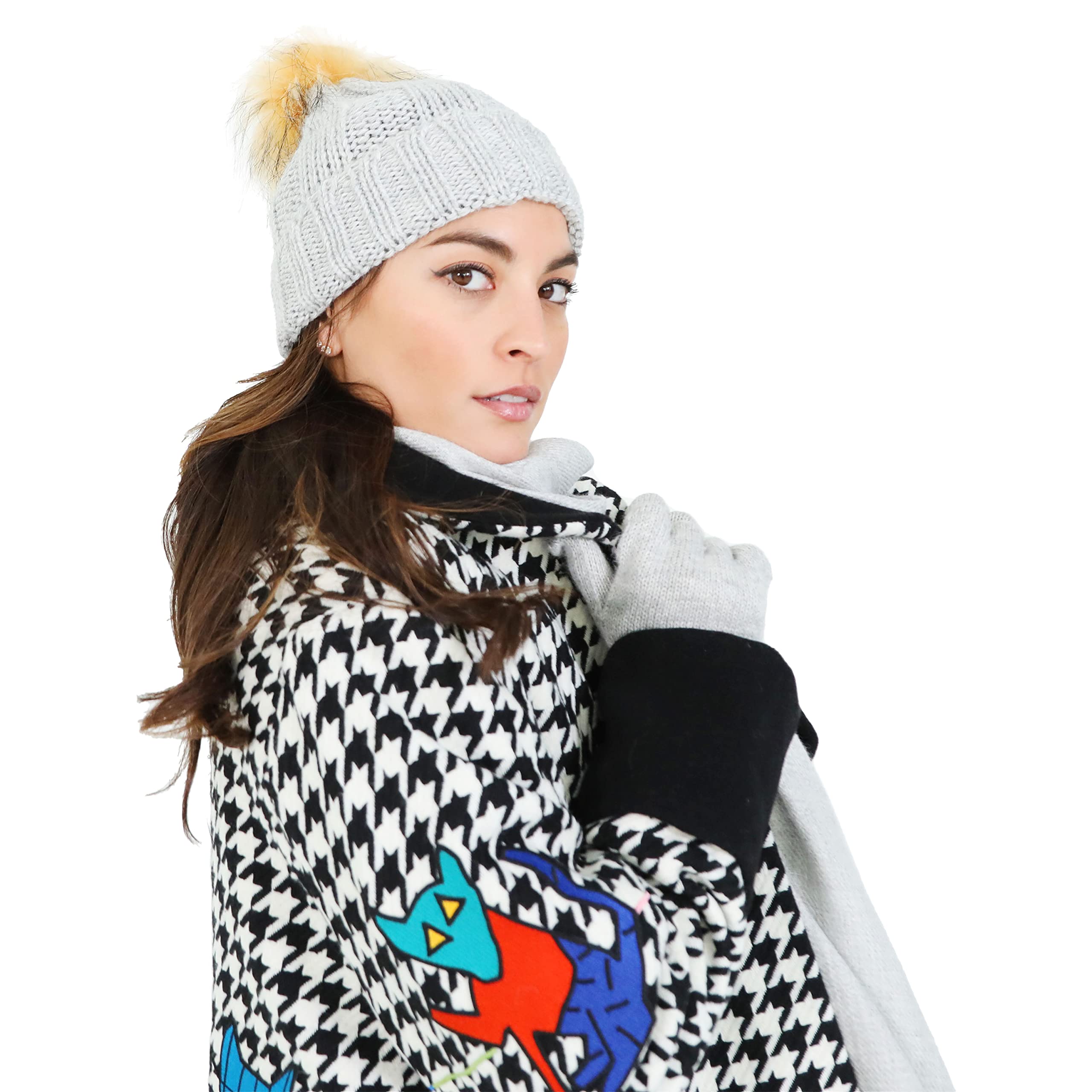 Premium Alpaca Wool Winter Hats for Women - Soft & Waterproof Polyamide Blend - Handmade in Peru - Warm Beanie for Cold Weather, Skiing & Outdoor Activities