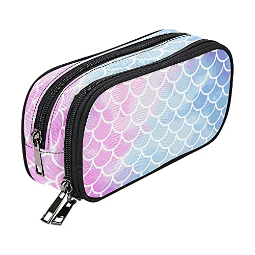 Pink mermaid scales blue