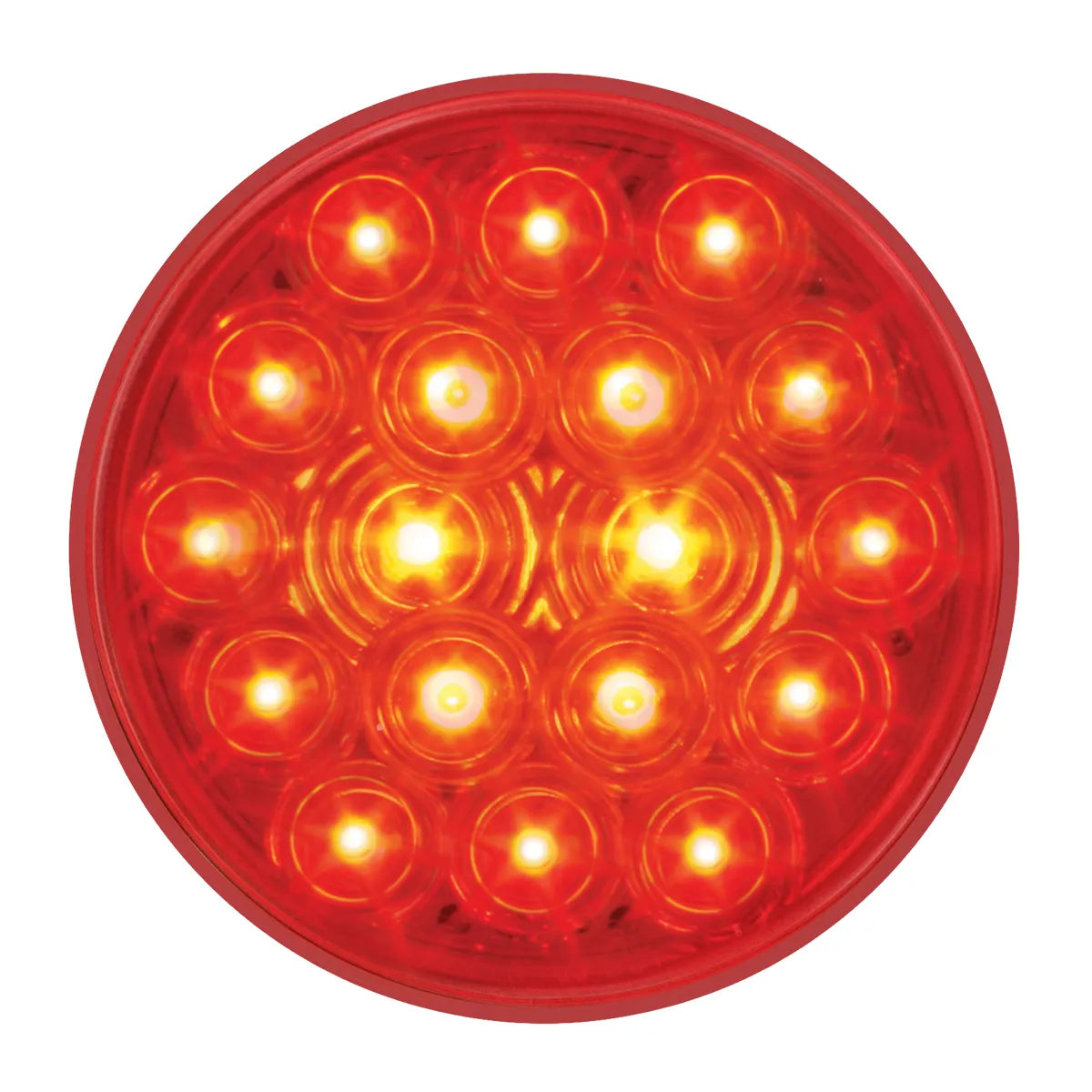 4 Red Fleet Stop, Turn & Tail Lights - Heavy Duty Truck & Trailer Lighting for Enhanced Road Safety - Perfect for Semi Trucks, Commercial Vehicles & Emergency Fleet Maintenance