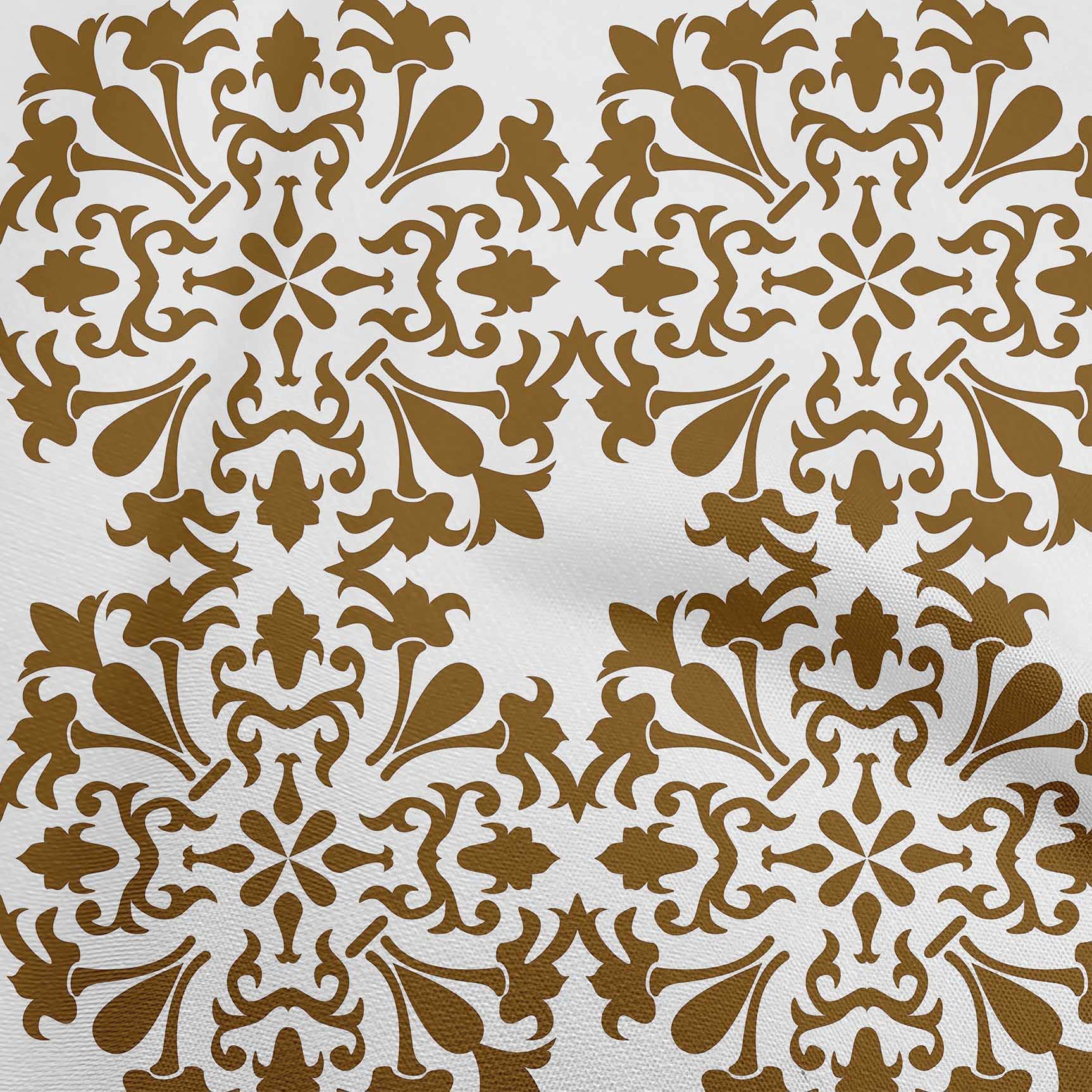 oneOone Viscose Chiffon Brown Fabric - 42 Inch Wide Printed Mosaic Sewing Material by The Yard for DIY Clothing, Dresses, Scarves & Home Decor Projects