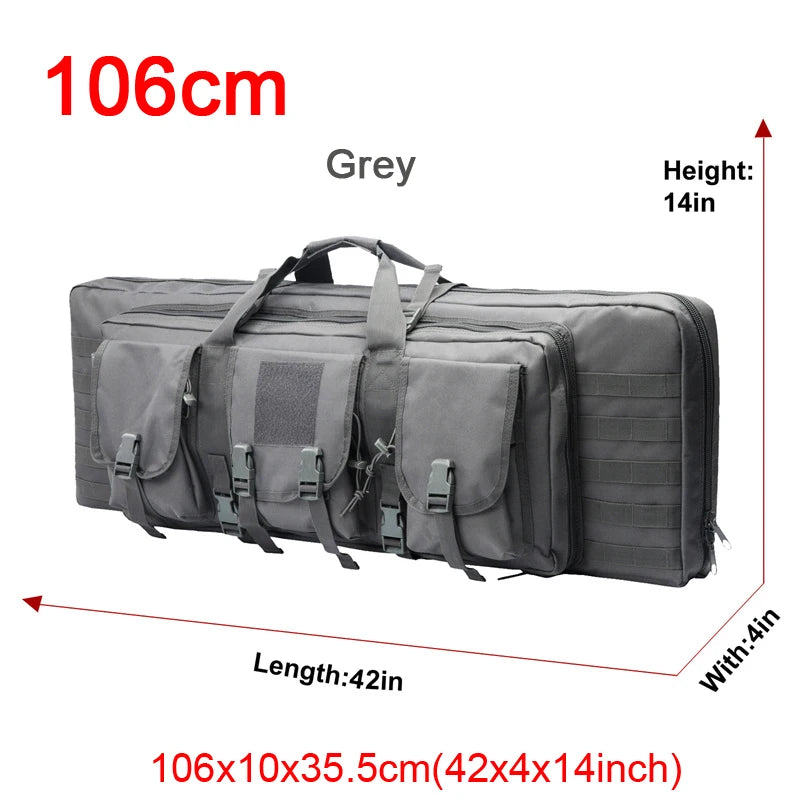 Tactical Double Rifle Case - Durable Waterproof Gun Bag for Hunting & Shooting Range - Perfect for Outdoor Adventures & Firearm Storage