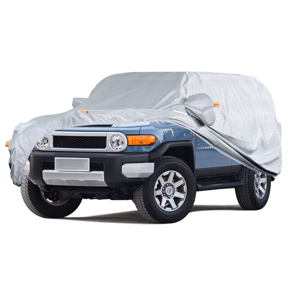**Premium Full Exterior Car Cover for Toyota FJ Cruiser - Waterproof, Windproof & Breathable - Indoor & Outdoor Use - Includes Soft Velvet Lining for Scratch Protection - Perfect for Garage, Travel & Long-Term Storage**